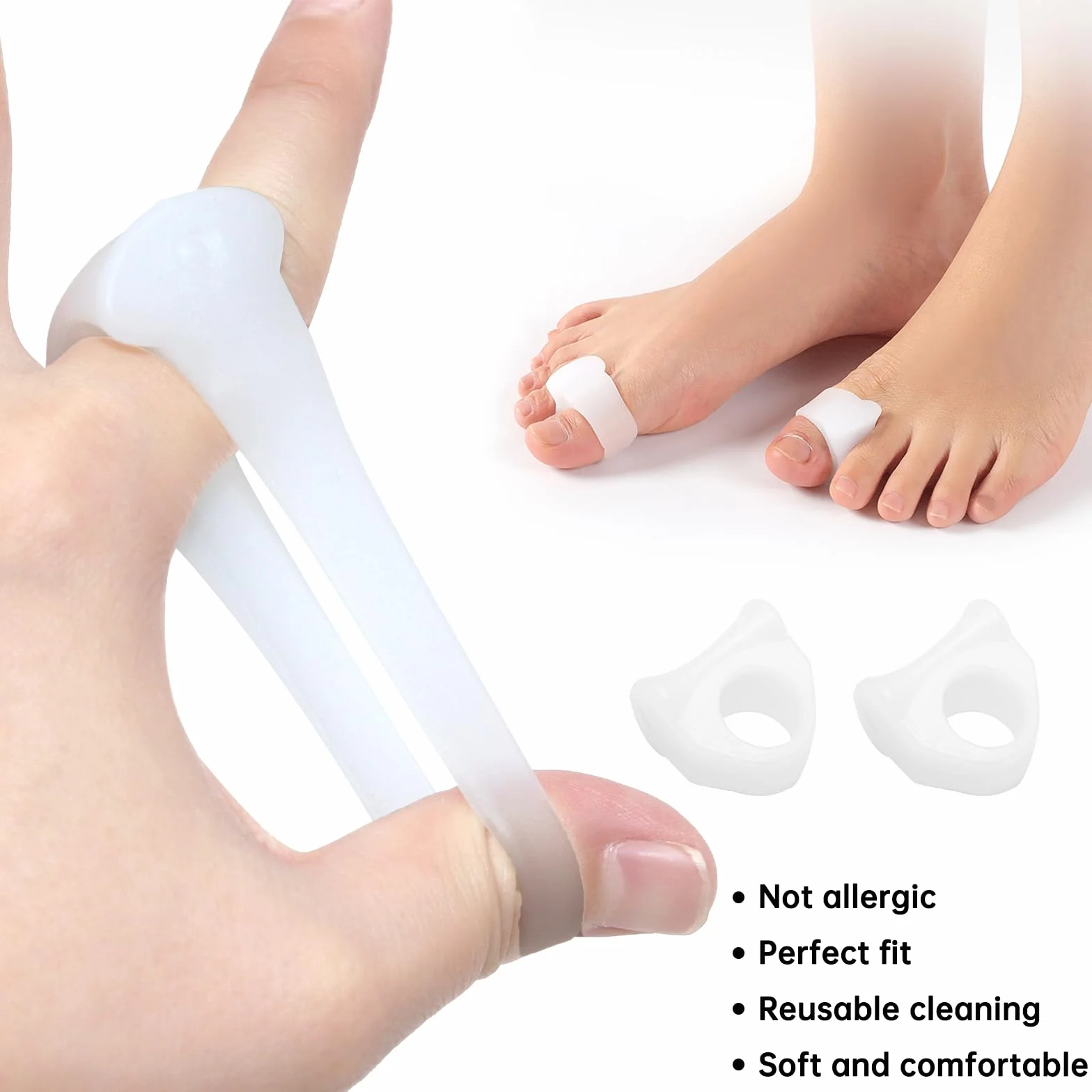 Żelowe separatory palców silikonowe 12 sztuk na palce u stóp