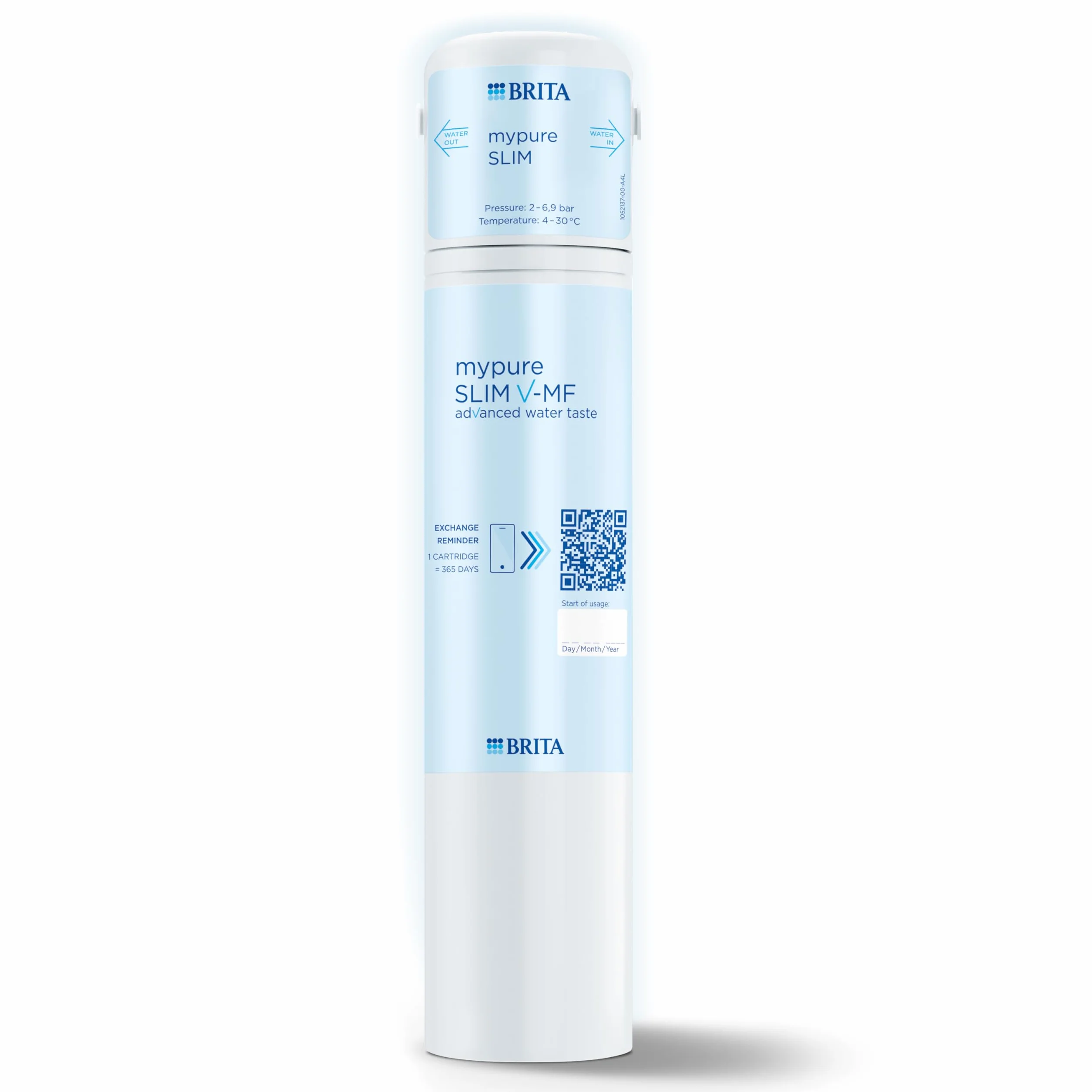 BRITA Mypure SLIM V-MF system filtrów wodnych wraz z 1 wkładem (8000 litrów): filtr pod zlewem do kranu, do wody wolnej od 99,999% bakterii - w tym cyfrowy timer