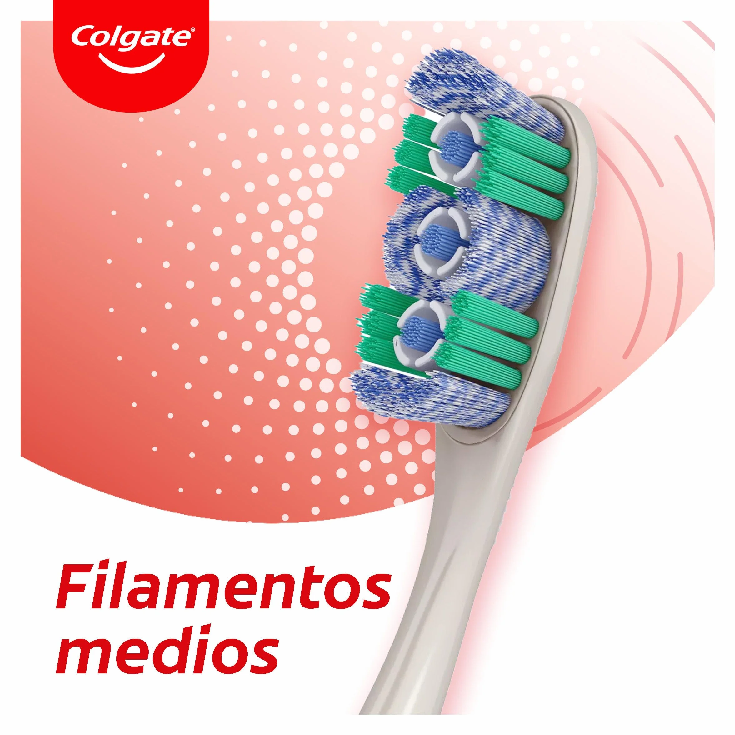 Colgate Max White 360 Szczoteczka do zębów Średnia twardość, 1 szt. Wybielanie zębów, usuwanie plam, oczyszczanie trudno dostępnych obszarów, czyszczenie języka i policzków, eliminuje nieświeży oddech