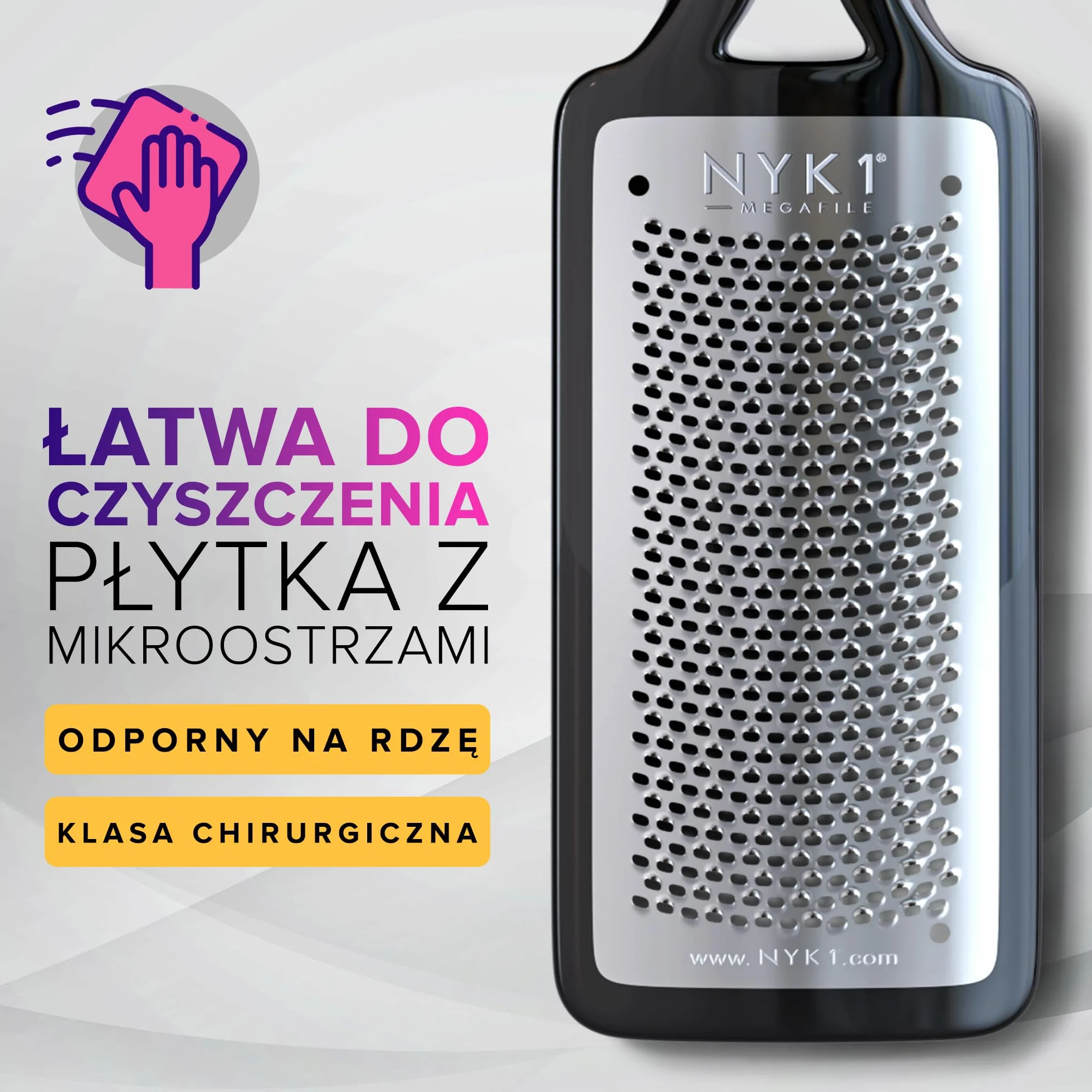NYK1 MEGAFILE Pilniki Do Stóp Pedicure Skrobaczka Do Stóp Rozmiar XL