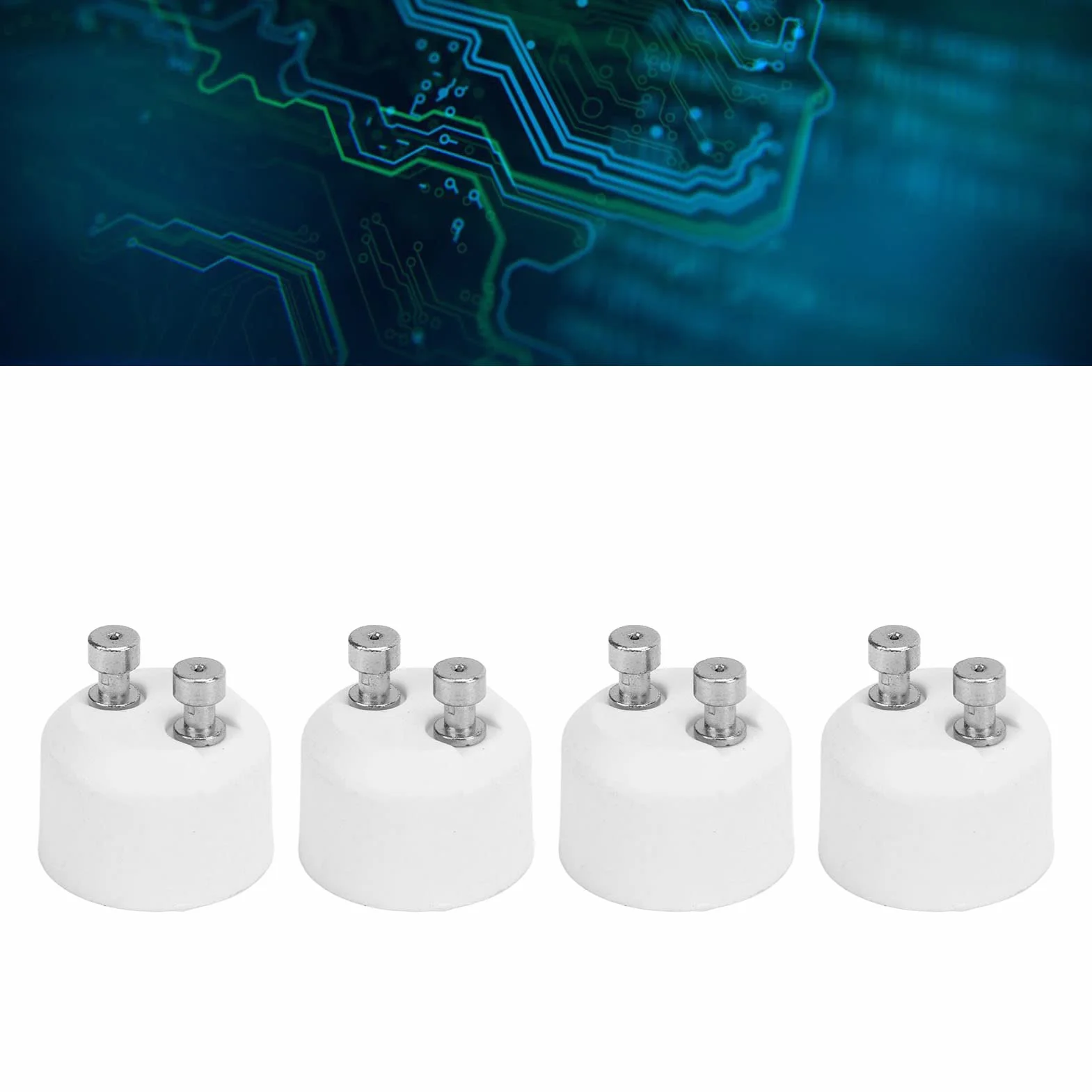 Alomejor 4 szt. GU10 na MR16 adapter cokołu odporna na wysokie temperatury oprawka lampy konwerter do lampy halogenowej LED
