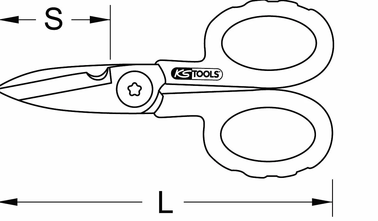 KS Tools 118.0013 Uniwersalne nożyce warsztatowe, 143mm