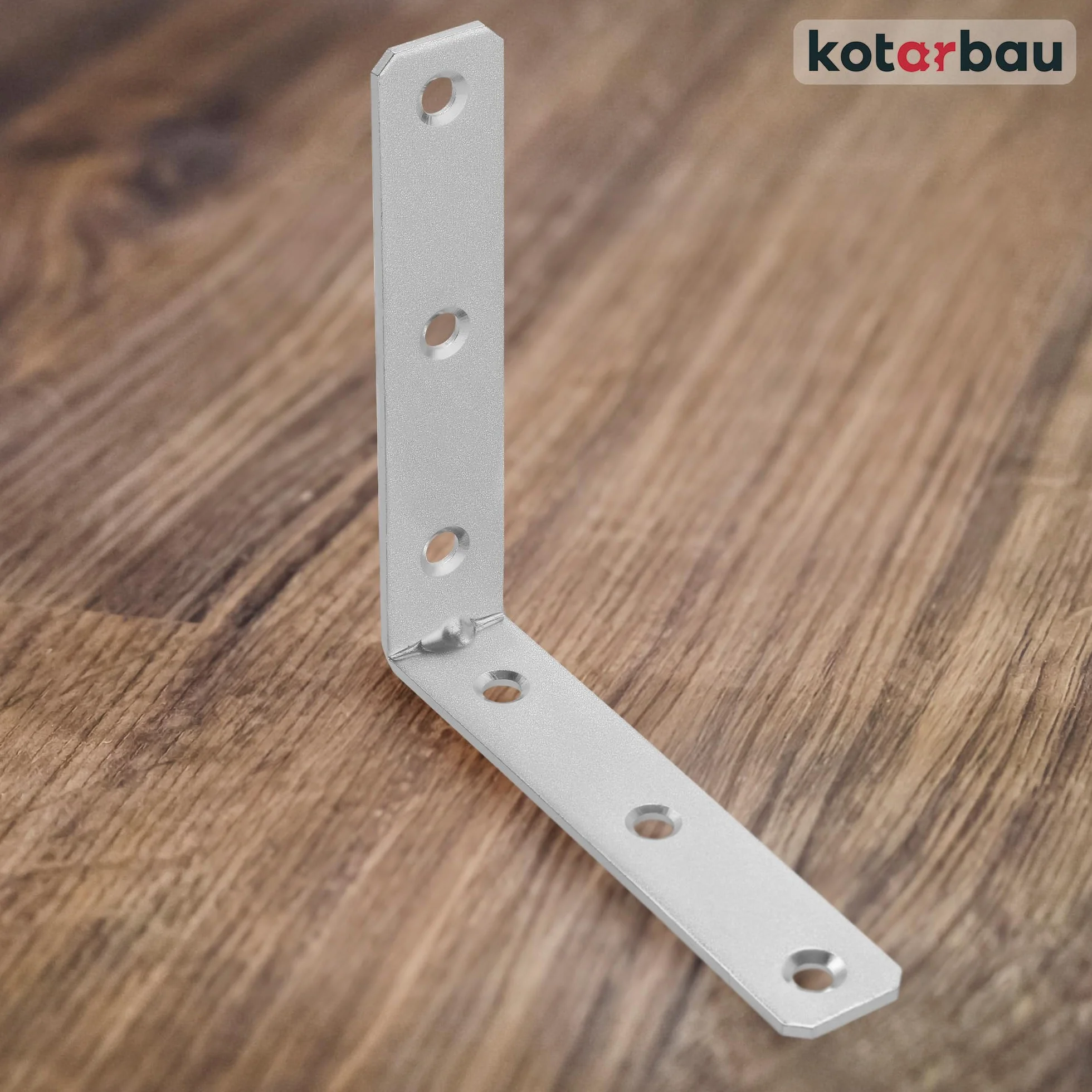KOTARBAU® 100 szt. Kątownik Ciesielski Wzmocniony - Łącznik Budowlany - 100 X 100 X 20 MM - Stal Ocynkowana