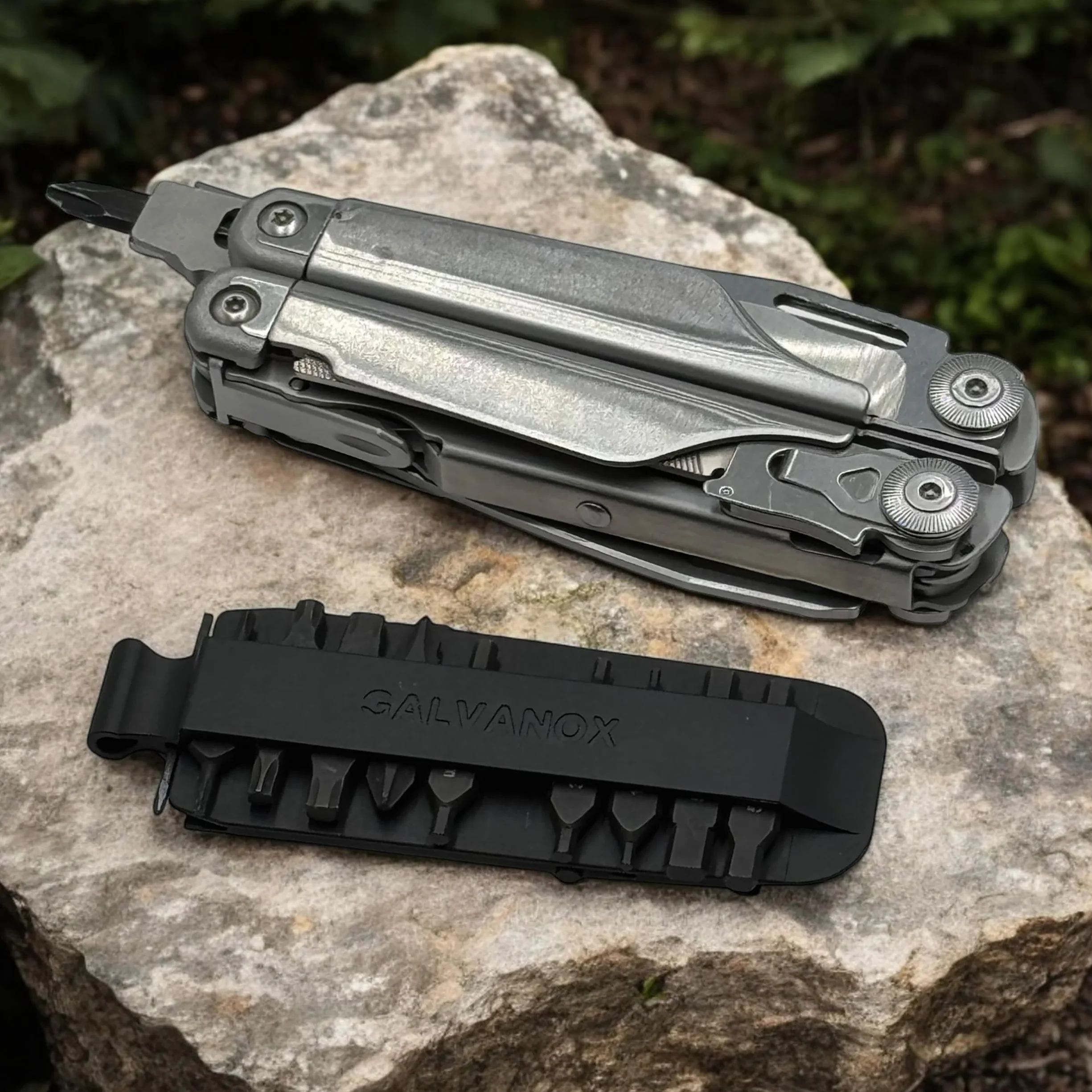 Galvanox Zestaw Bitów Płaski 21 szt. Hartowana Stal S2 59-HRC Do Śrubokrętów Leatherman