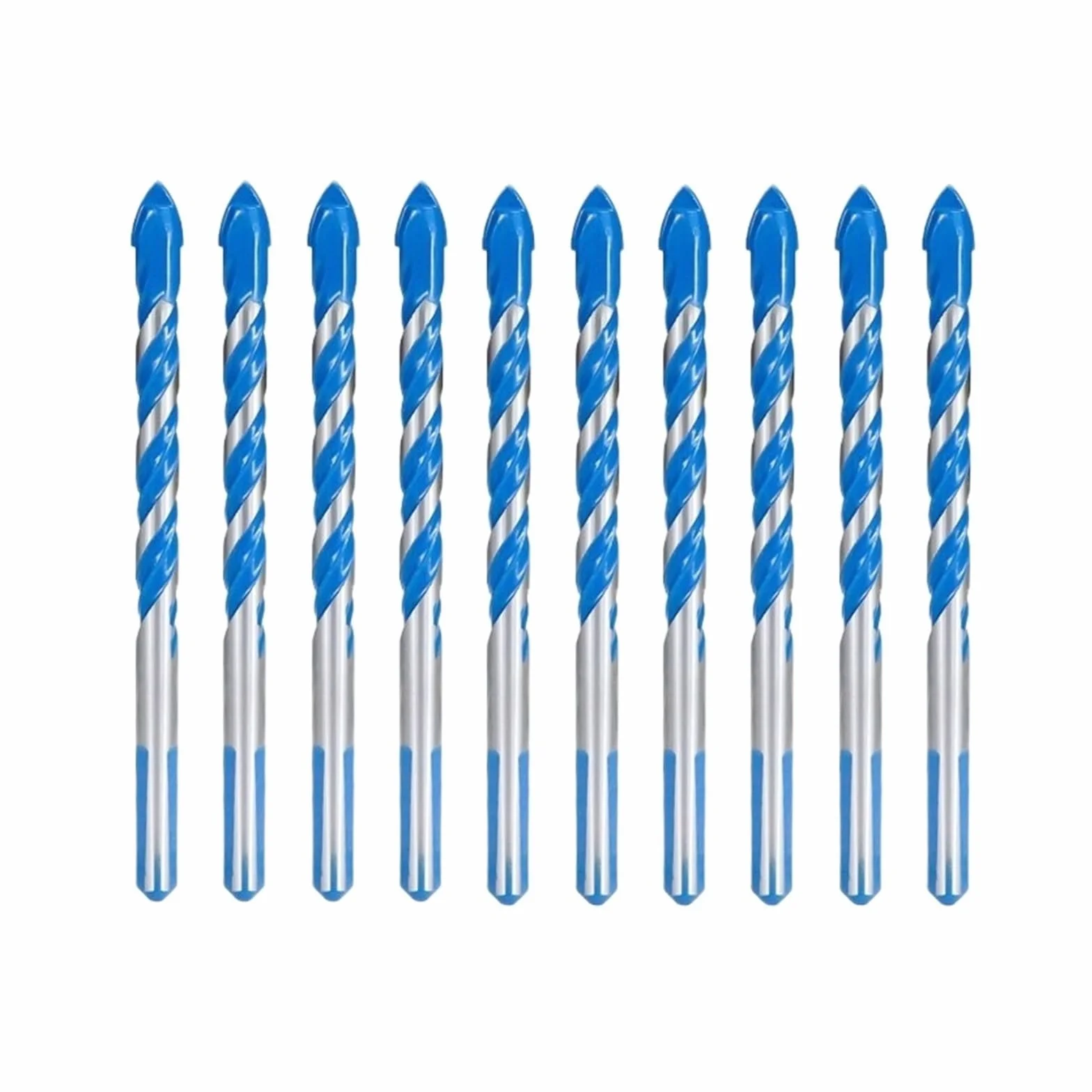 6mm 8mm wiertło trójkątne wiertło do płytek ceramicznych, betonu, ściany, metalu drewno wiertło do otworów wiertło do szkła Bit (Color : 8mm, Size : 20pcs)