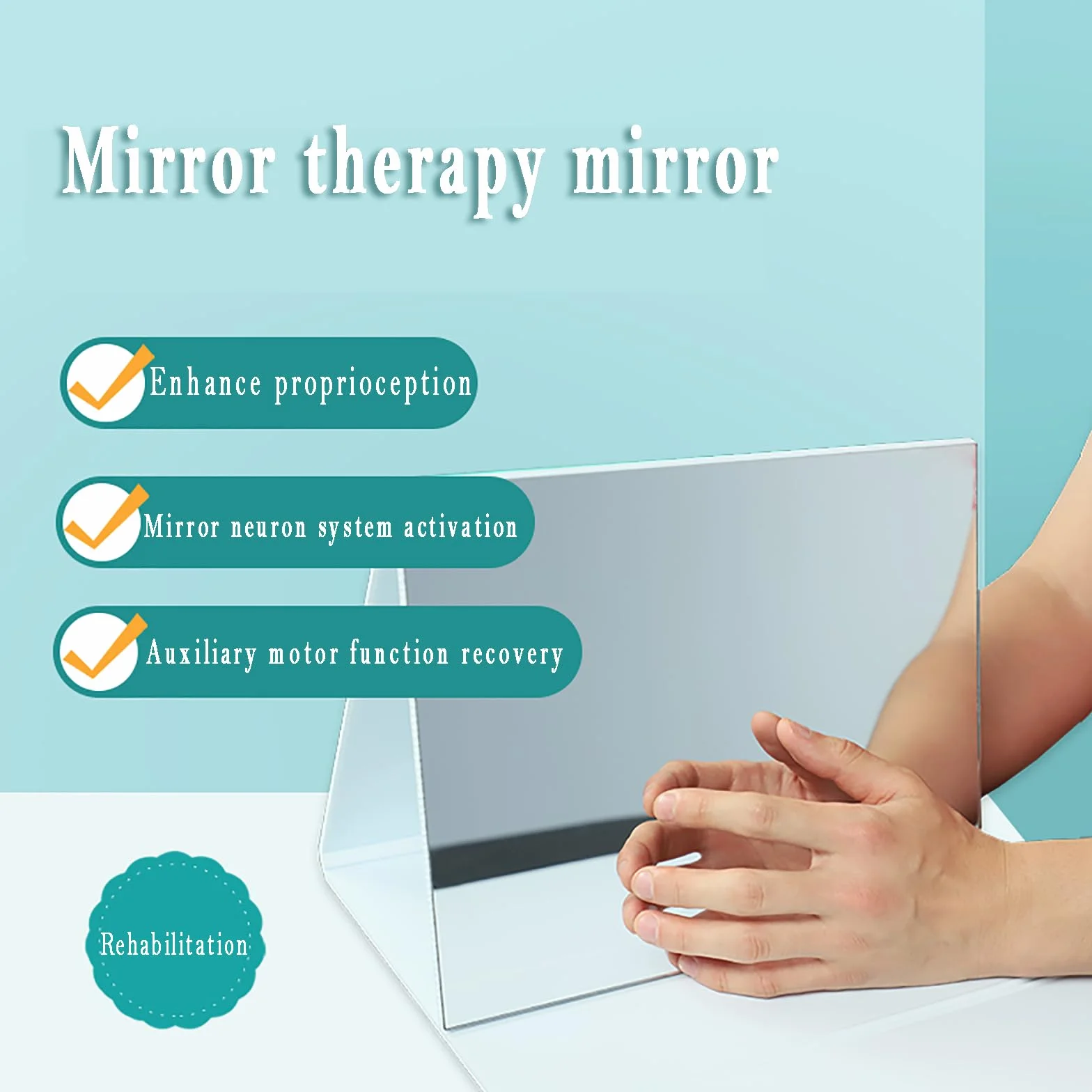 Smart Mirror Therapy Box Lustro Do Terapii Lustrzanej Odpowiednie Do Udaru Fantomowego Bólu Kończyn