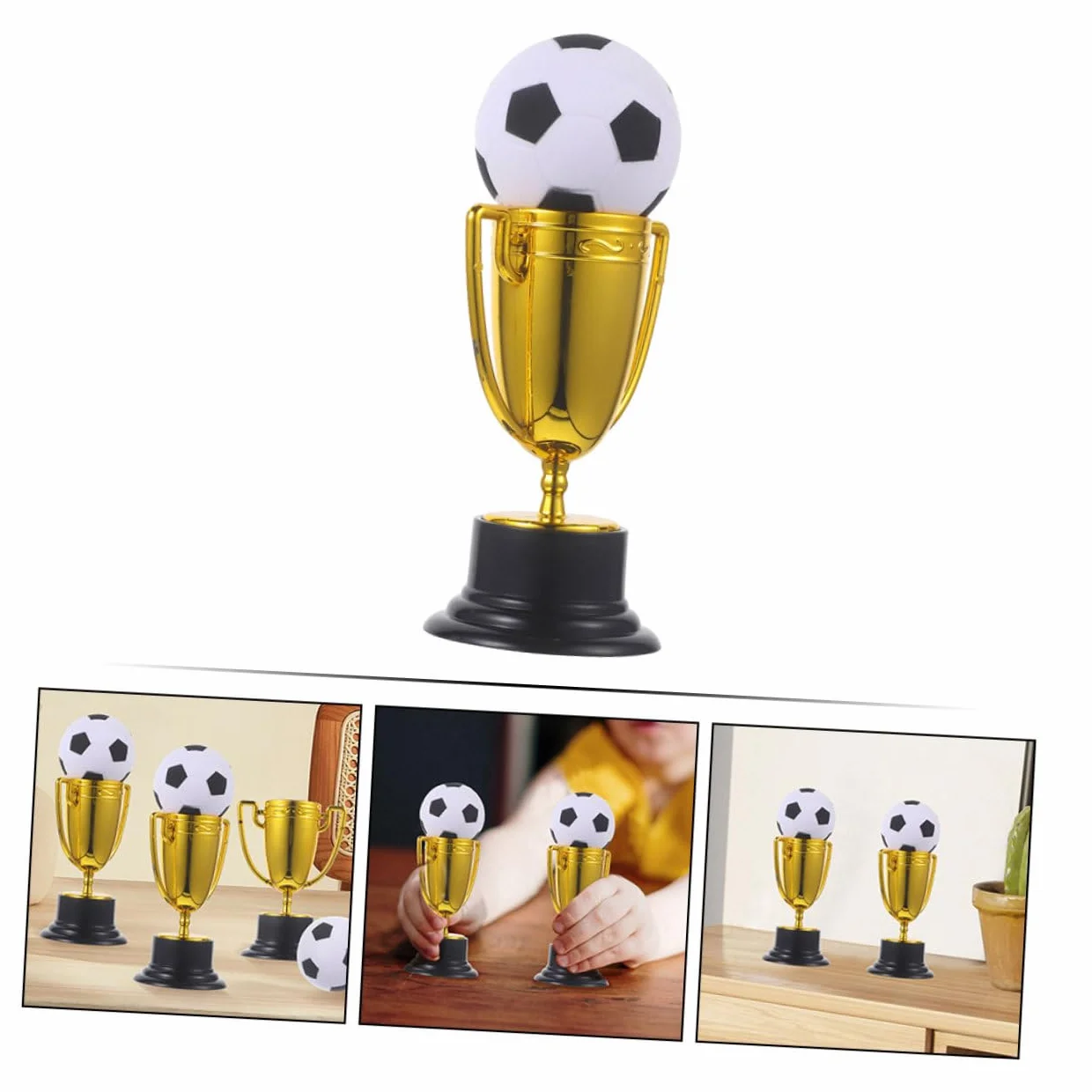 NUOBESTY Zestaw 3 Małych Plastikowych Trofeów Na Zawody Games Celebration Competition Award Trophy Cup