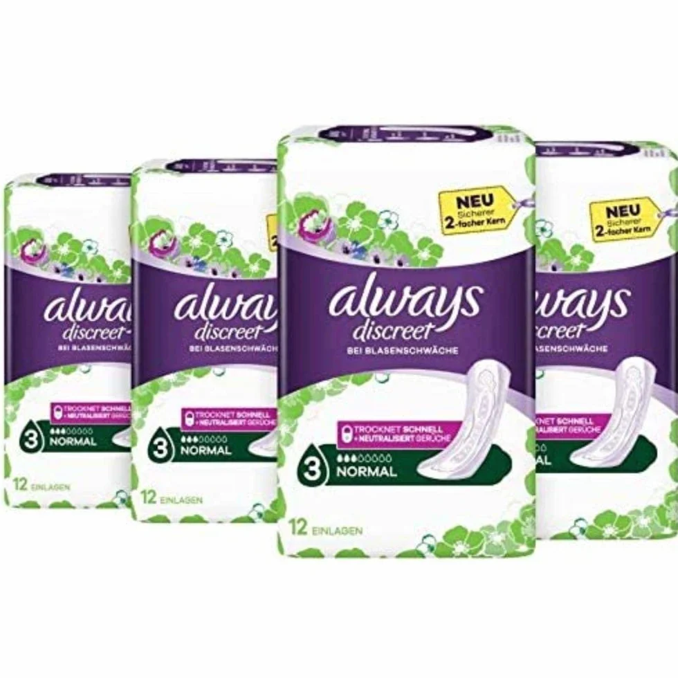 Always Discreet Podpaski na nietrzymanie moczu 4 x 12 sztuk