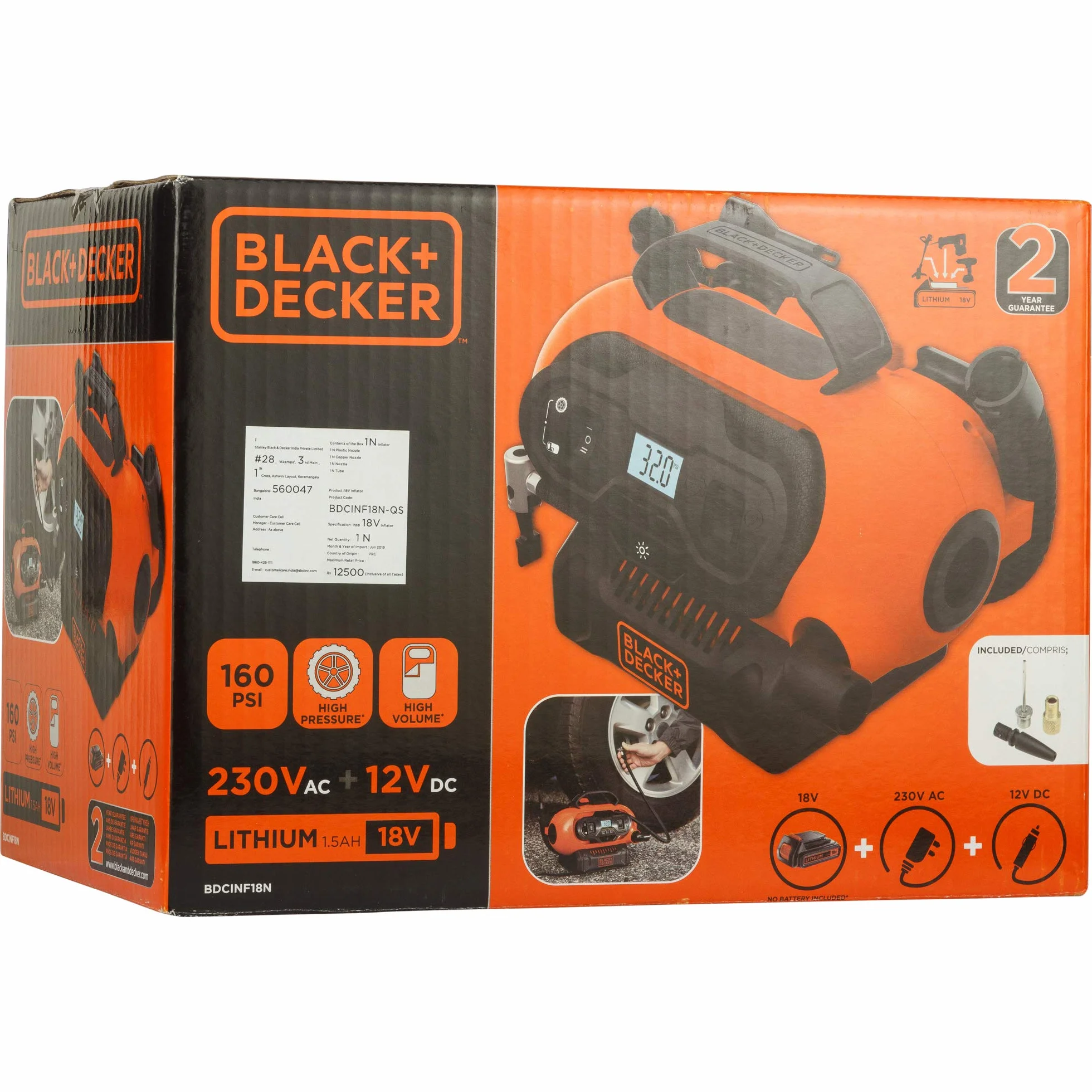 Black & Decker Kompresor ASI400-XJ 11 Bar 12V