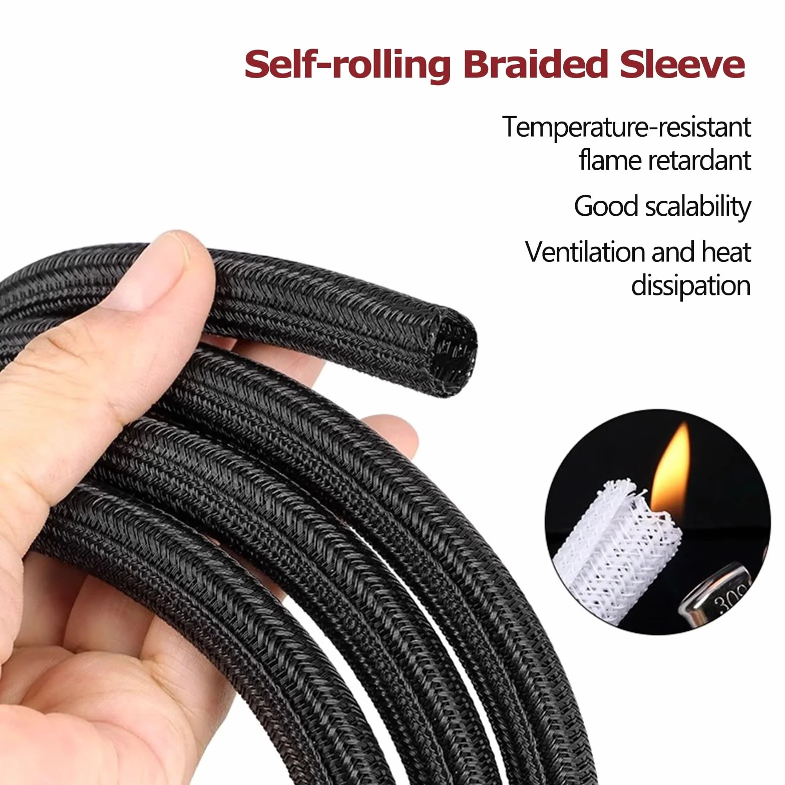32.8 ft Cable Protective Cover, Cable Organizer Pod biurkiem, Zarządzanie kablami podłogowymi (biały, 0,5 cala - 32,8 stóp)
