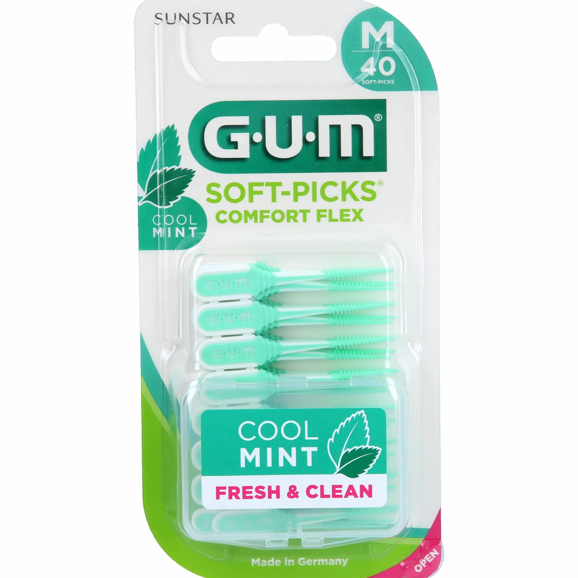 GUM Soft Picks Comfort Flex Mint Medium Interdentalbürsten, 40 Sztuka Szczoteczki międzyzębowe