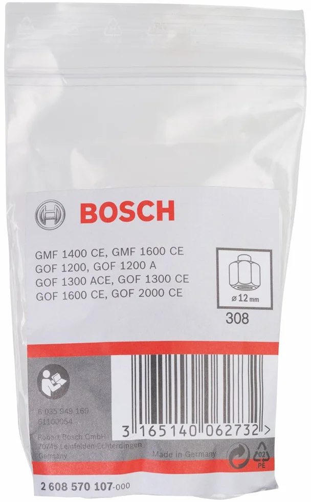 Bosch Professional Accessories 2608570107 Uchwyt zaciskowy 12 mm, 24 mm, czarny
