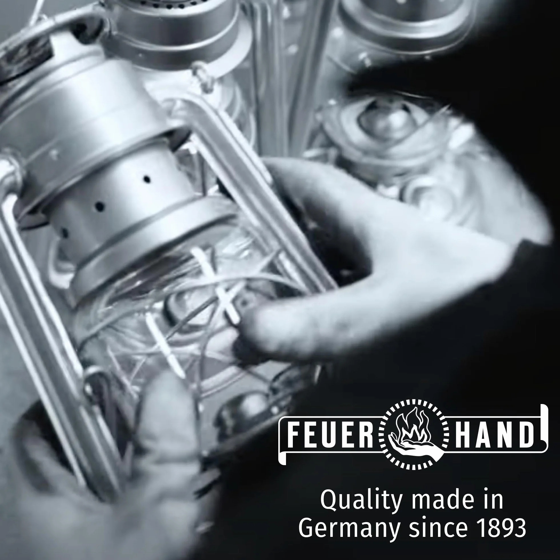 Feuerhand Baby Special 276 latarnia sztormowa – Made in Germany od 1893 roku – lampa naftowa ze stali malowanej proszkowo i szkła odpornego na pęknięcia – matowa czerń