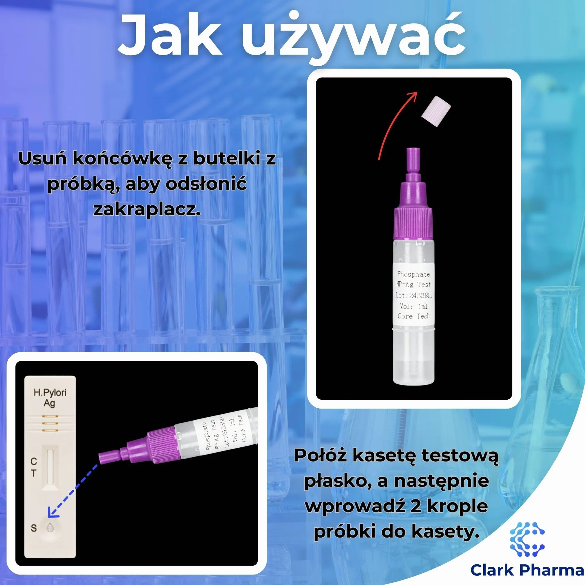 3 x Testy na Wrzody Żołądka H. Pylori | Test Stolca na Zakażenie Helicobacter Pylori | Badanie Przesiewowe na Zgagę i Niestrawność