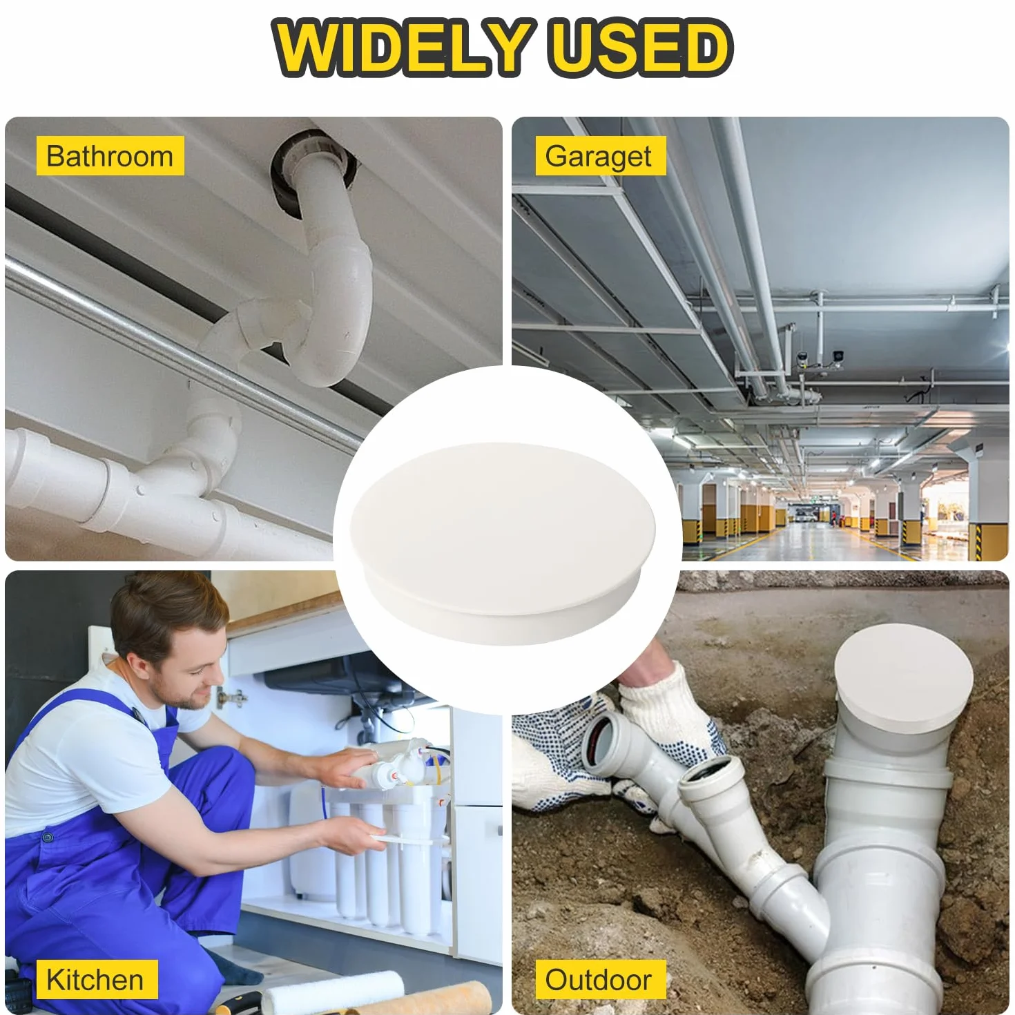 Ochronna dekoracyjna osłona na otwory ścienne osłona dekoracyjna rura DN 100 PVC ochrona rur (DN100)