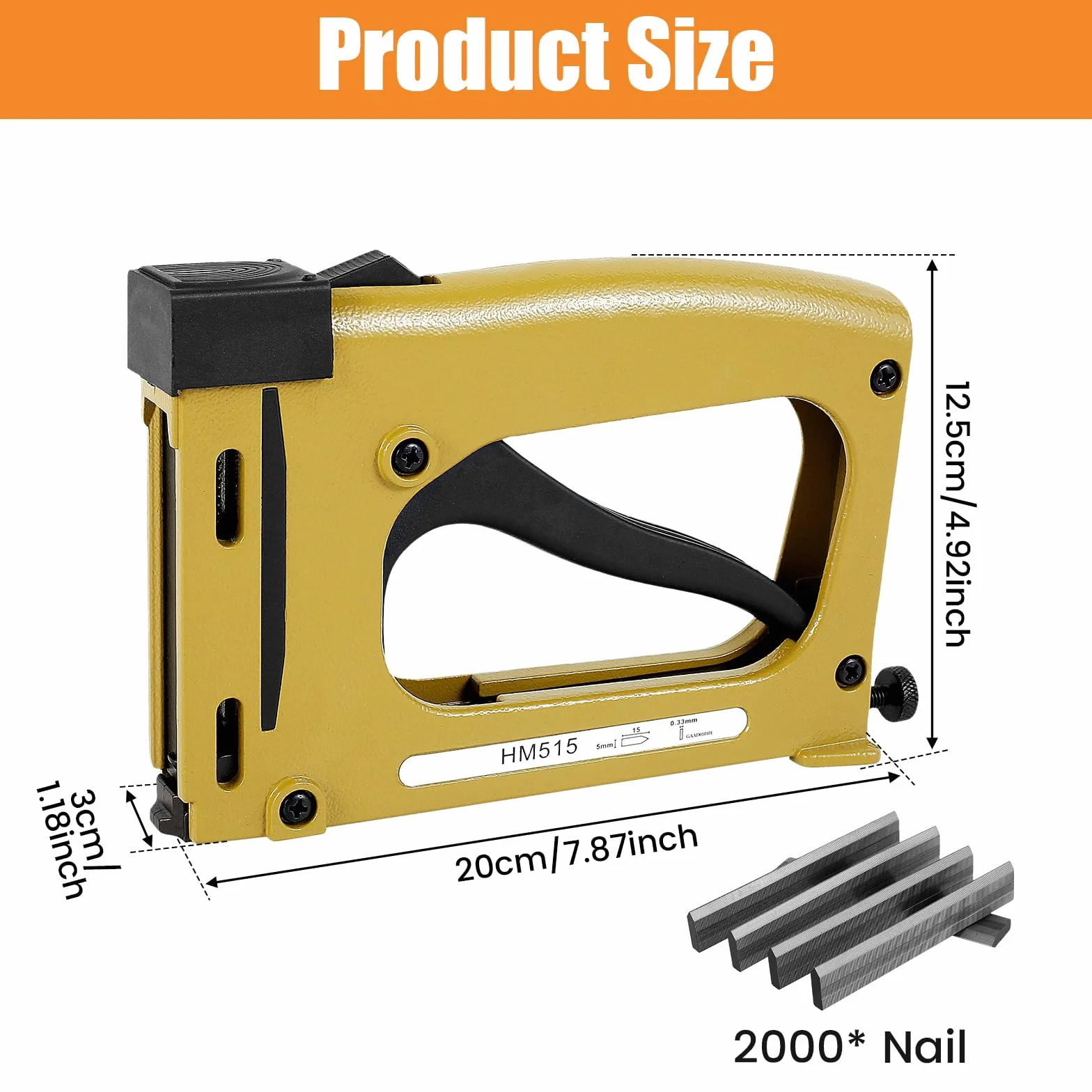 Ręczny zszywacz Point Driver Framing 20x12,5x3cm z 2000 klipsami do ramek na zdjęcia