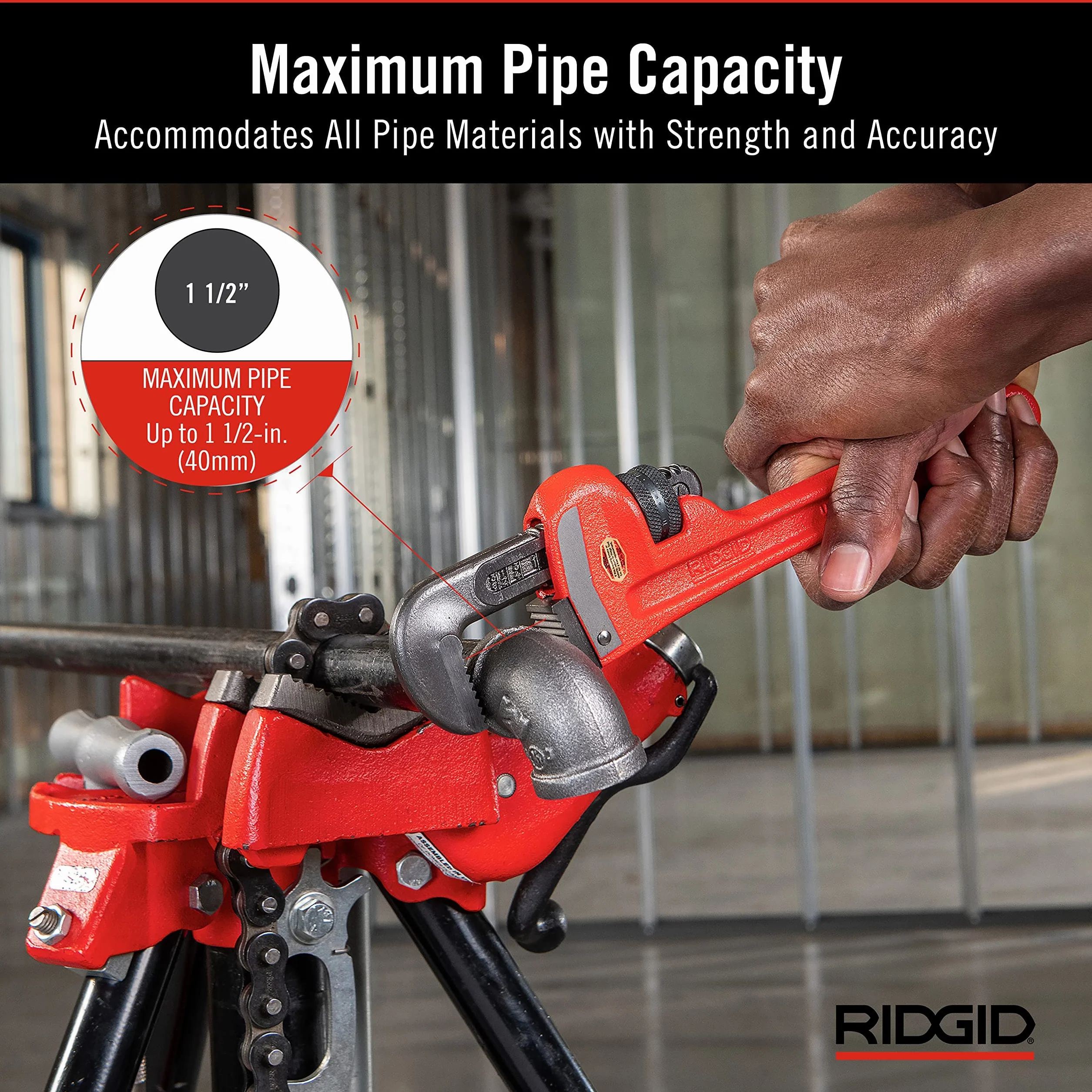 RIDGID 31010 model 10" prosty klucz do rur do dużych obciążeń, klucz sanitarny 10"