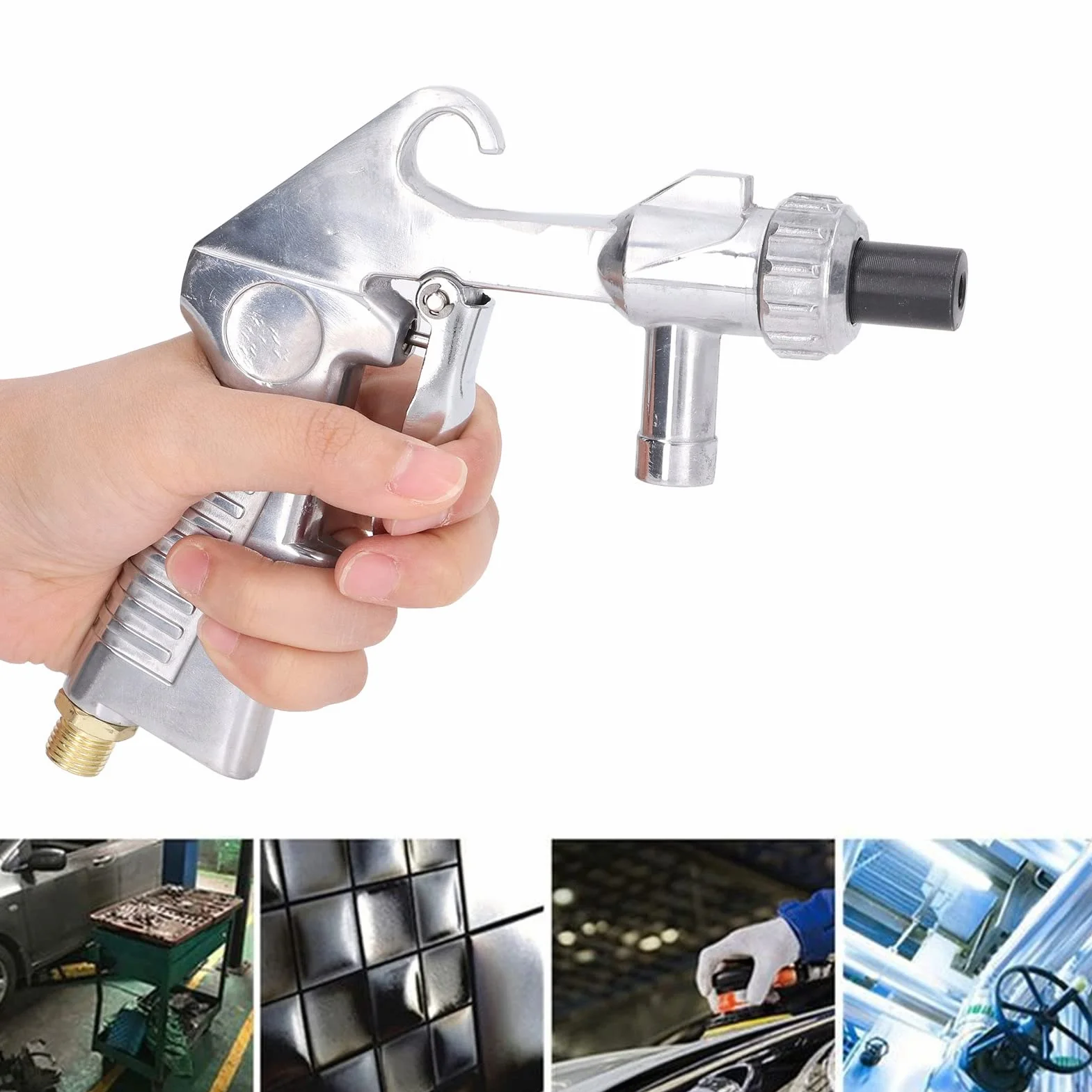 Sandblaster Sand Sand Zestaw Pistoletów Sandblaster Pistolet do Piaskowania Zestaw Narzędzi z dyszą do Polerowania
