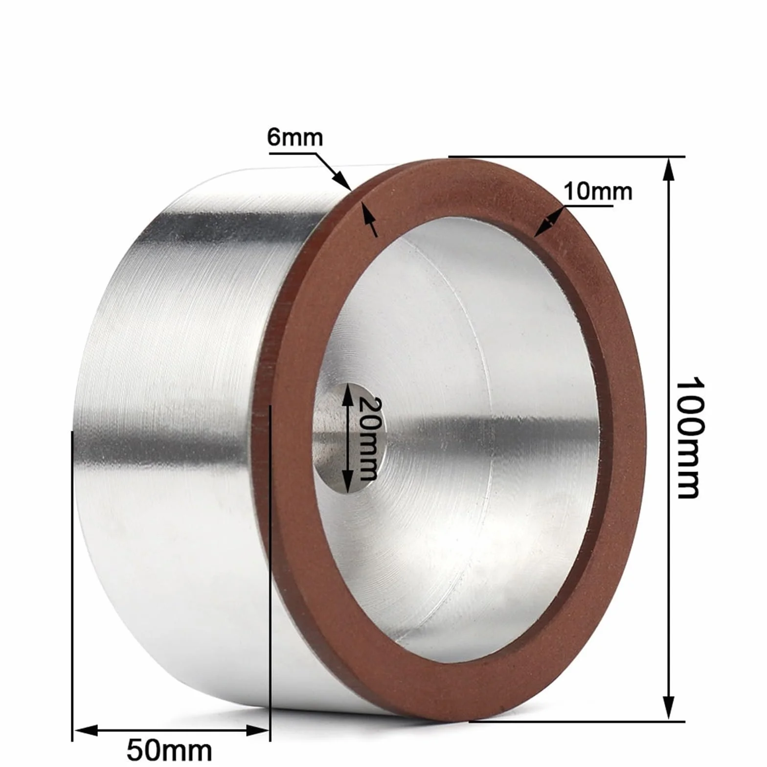 Diamentowa płyta ścierna, Diamentowa tarcza szlifierska garnkowa o ziarnistości 100 mm, stop stali wolframowej 150, polerowanie ceramiczne 30 mm-50 mm(30mm)