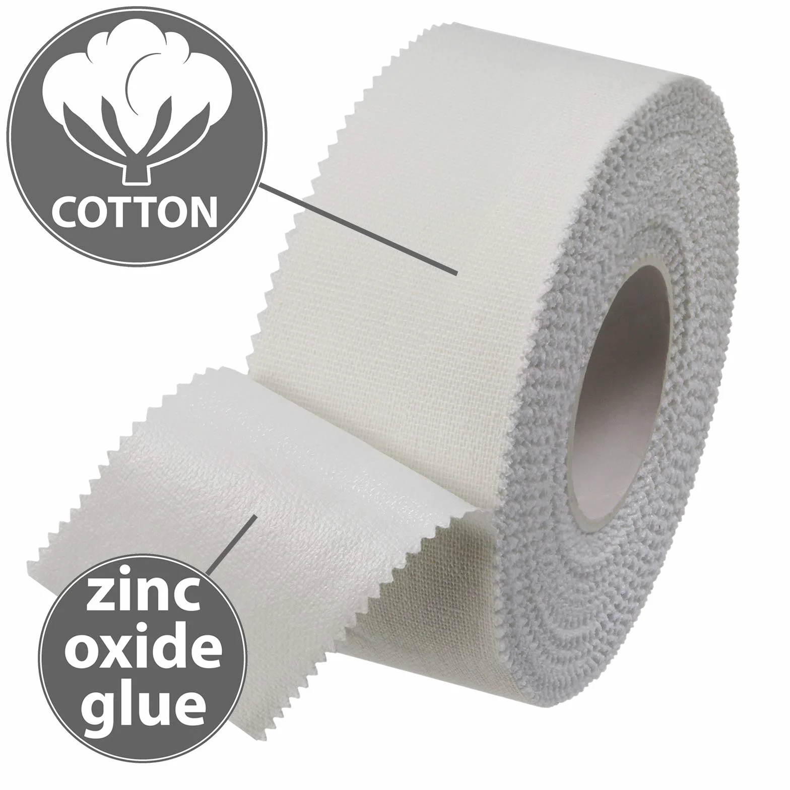 ALPIDEX Taśma Sportowa Biała 2,5 cm x 10 m Plaster Sportowców