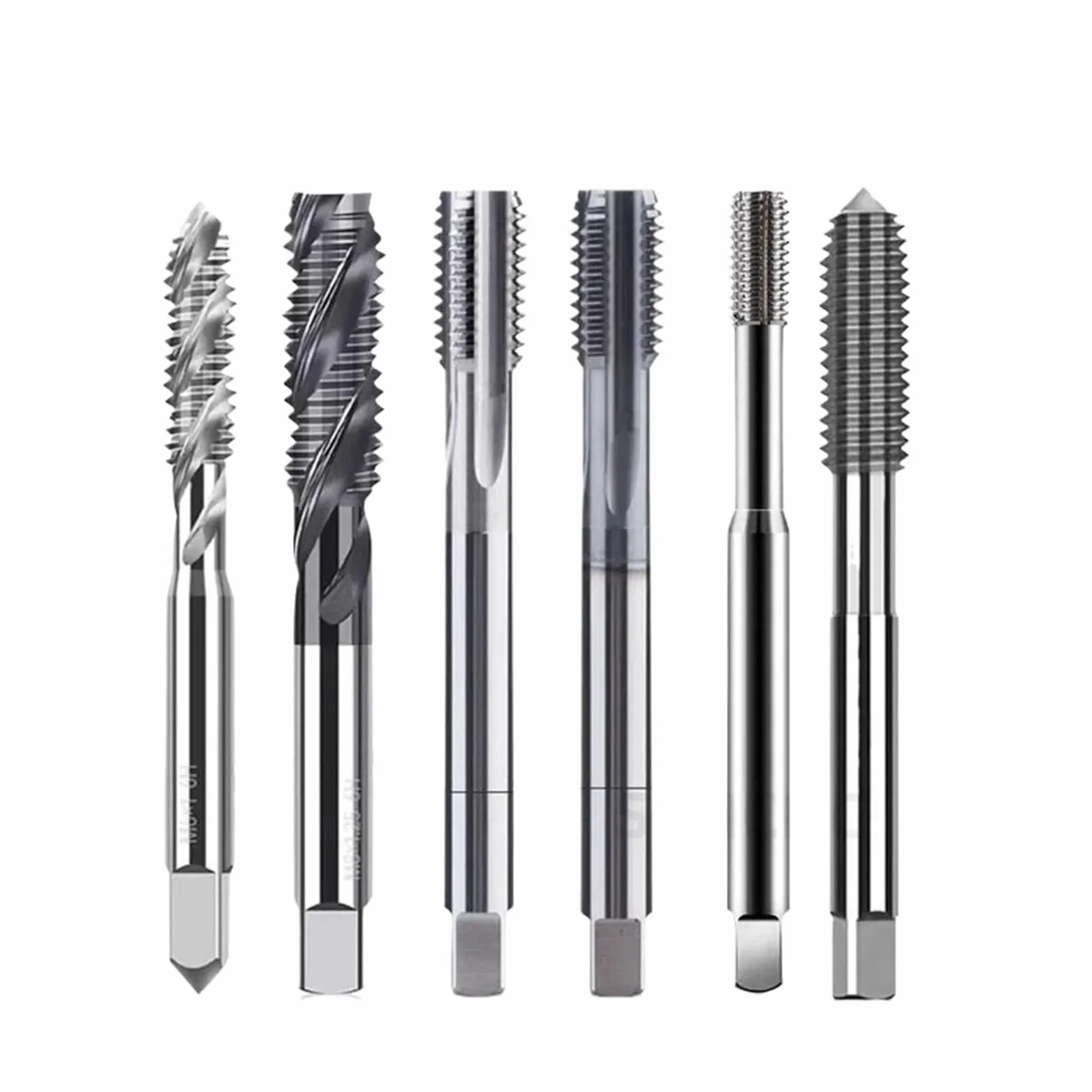 Gwintownik maszynowy Chłodzenie wewnętrzne Narzędzie do gwintowania z węglika spiekanego CNC Aluminium Stal Metal Powlekany(Straight-bk2055,M8x1.25x90)