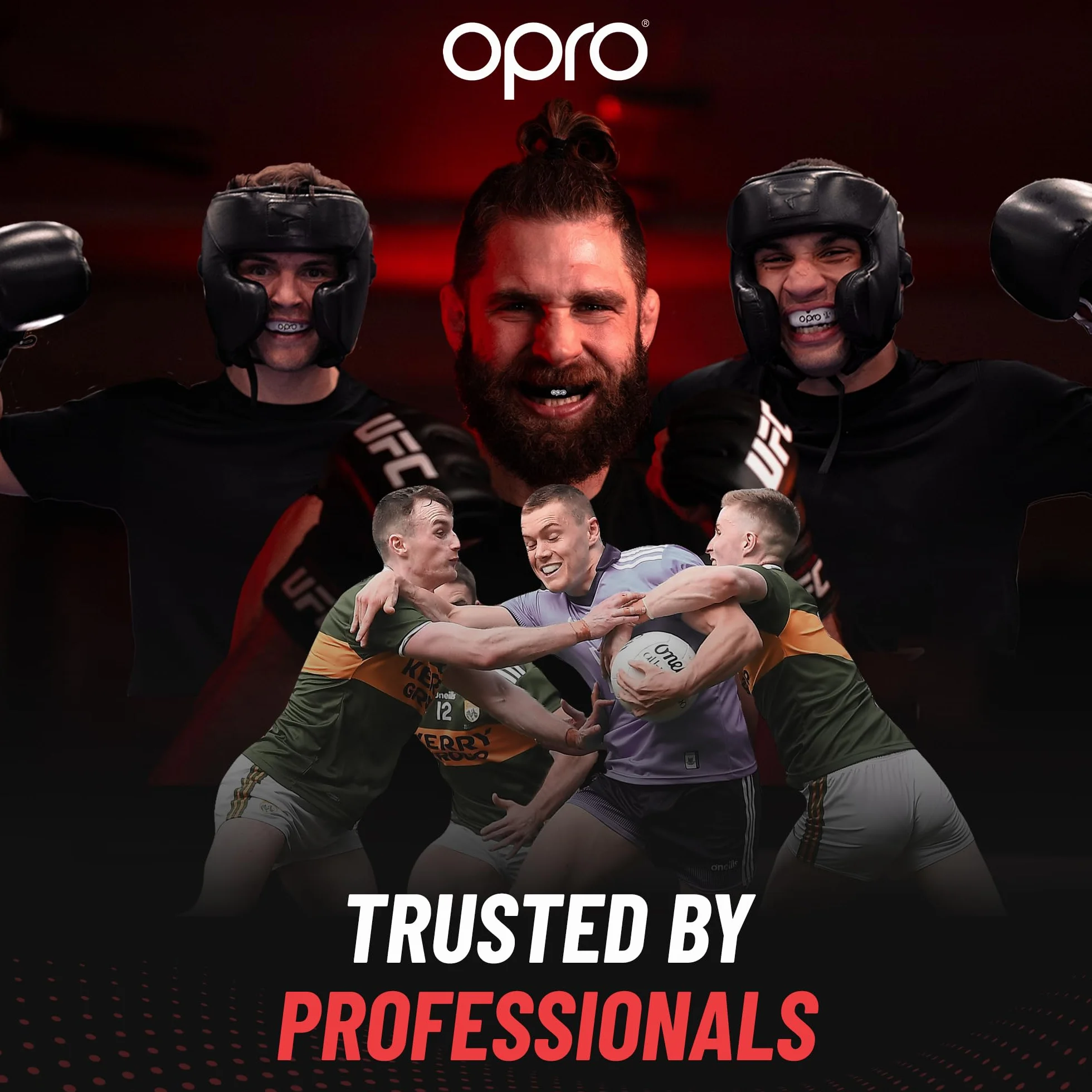 OPRO Bronze Level UFC sportowa osłona na zęby dla dorosłych i młodzieży z etui i urządzeniem montażowym, osłona dziąseł do UFC, MMA, boksu, BJJ i innych sportów walki (czerwona, dla dorosłych)