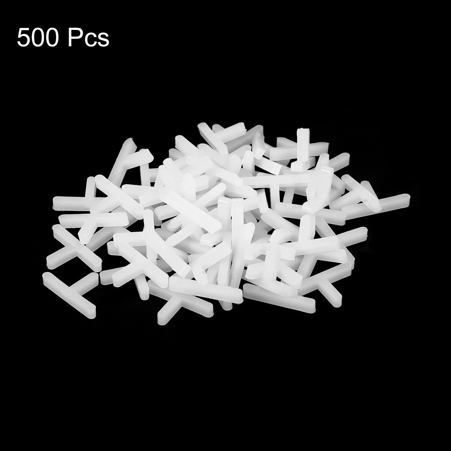 QUARKZMAN 500 szt. Plastikowe podkładki dystansowe w kształcie litery T do płytek ściennych podłogowych 1,5 mm 1/16 "Płytki dystansowe do montażu płytek ceramicznych, biały