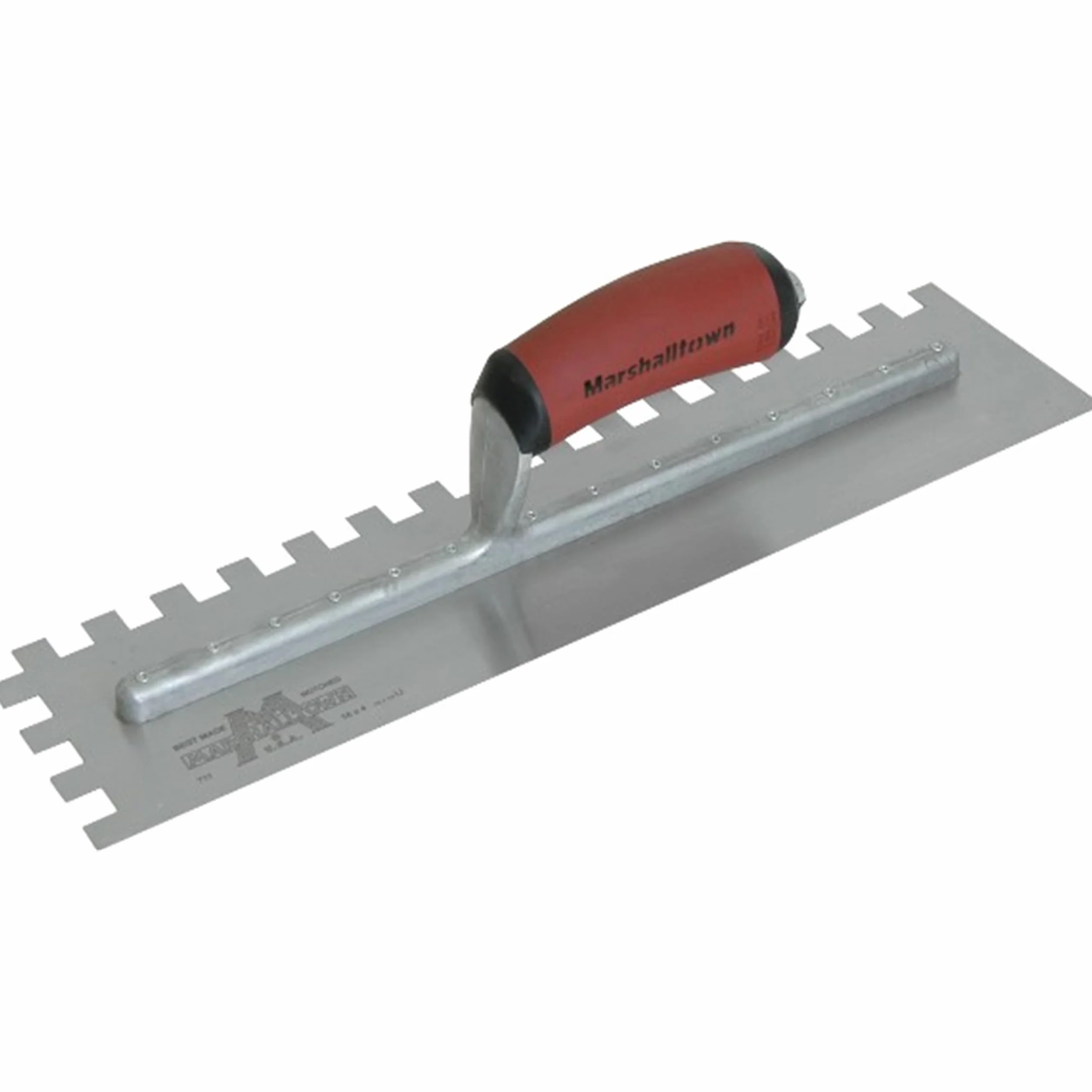 Marshalltown Paca dwustronnie karbowana kwadratowa 13x13x13 mm uchwyt Durasoft stal 279x114 mm