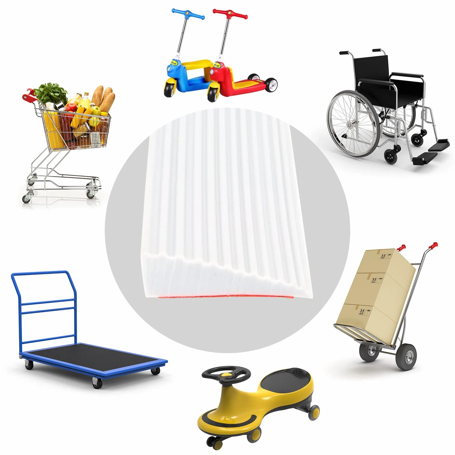Rampa progowa o wysokości 1,6 cm, antypoślizgowa, silikonowa rampa progowa, do gospodarstwa domowego, mata do wchodzenia pod górę dla obsługiwanych robotów zamiatających i wózka inwalidzkiego (biała)