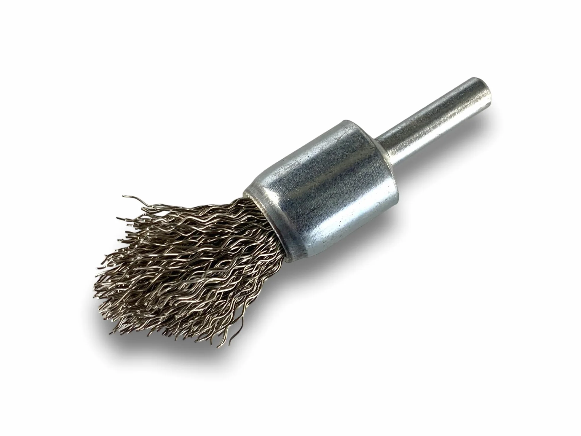 KIBROS 20TC18x6 zestaw 6 szczotek drucianych z końcówką na trzonku | Ø 18 mm | twarda stal nierdzewna 0,40 mm | kształt końcówki | do wiertarki lub wiertarko-wkrętarki | szczotkowanie i bejcowanie |
