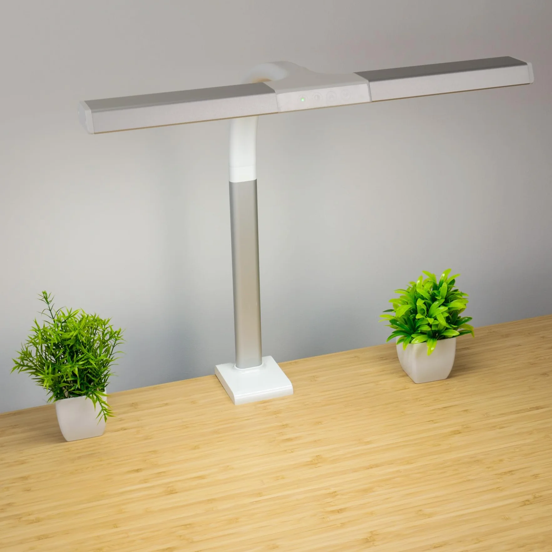Lampa biurkowa LED 50 cm 600 lm ściemniana podstawa zaciskowa