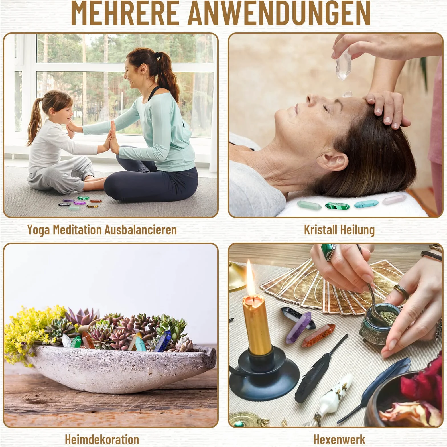 Zestaw kryształów uzdrawiających Reiki do medytacji, kamienie czakr, ametyst, tygrysie oko, obsydian, kwarc różowy