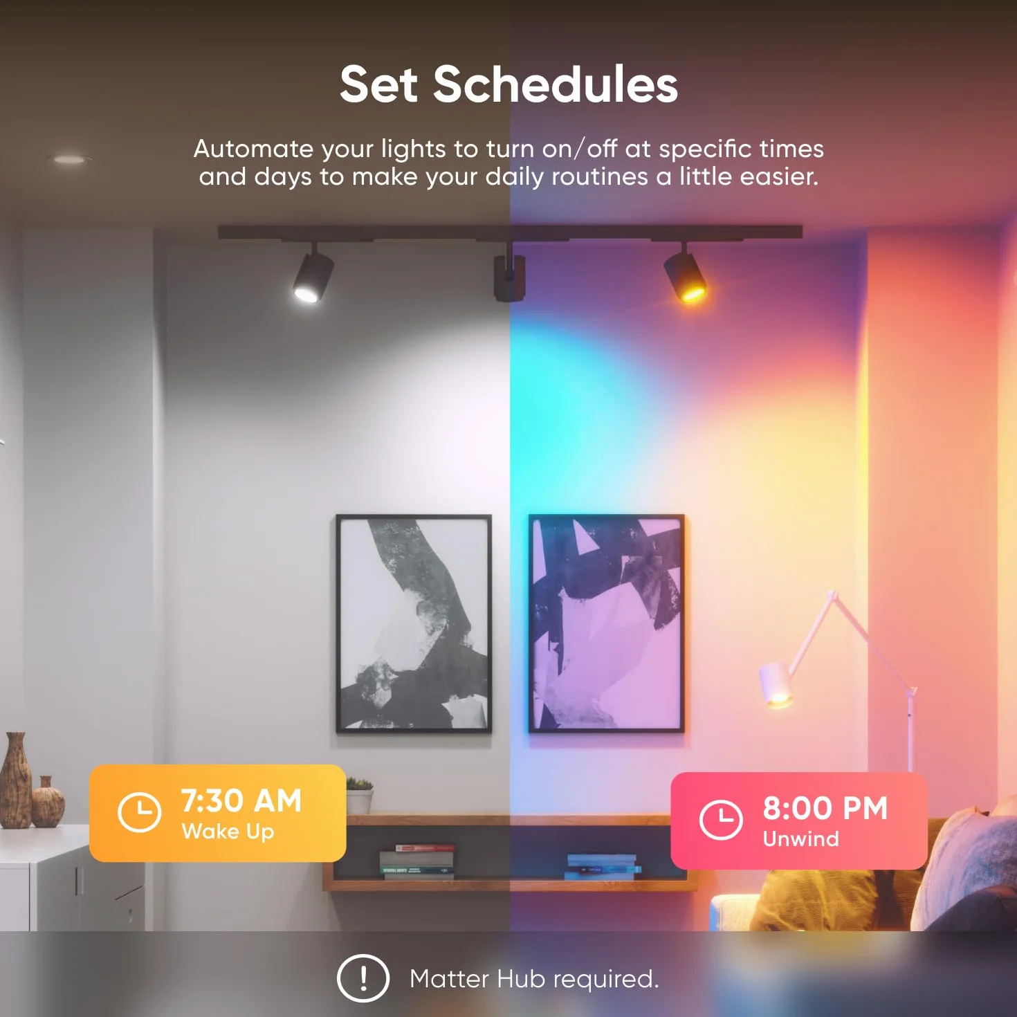 Nanoleaf Matter GU10 Inteligentna żarówka LED, 3 x ściemniane reflektory RGBCW, lustro ekranowe, 16 m kolorów, 400 lumenów, aplikacja WiFi/sterowanie głosowe (Alexa, Apple, Google), idealna do