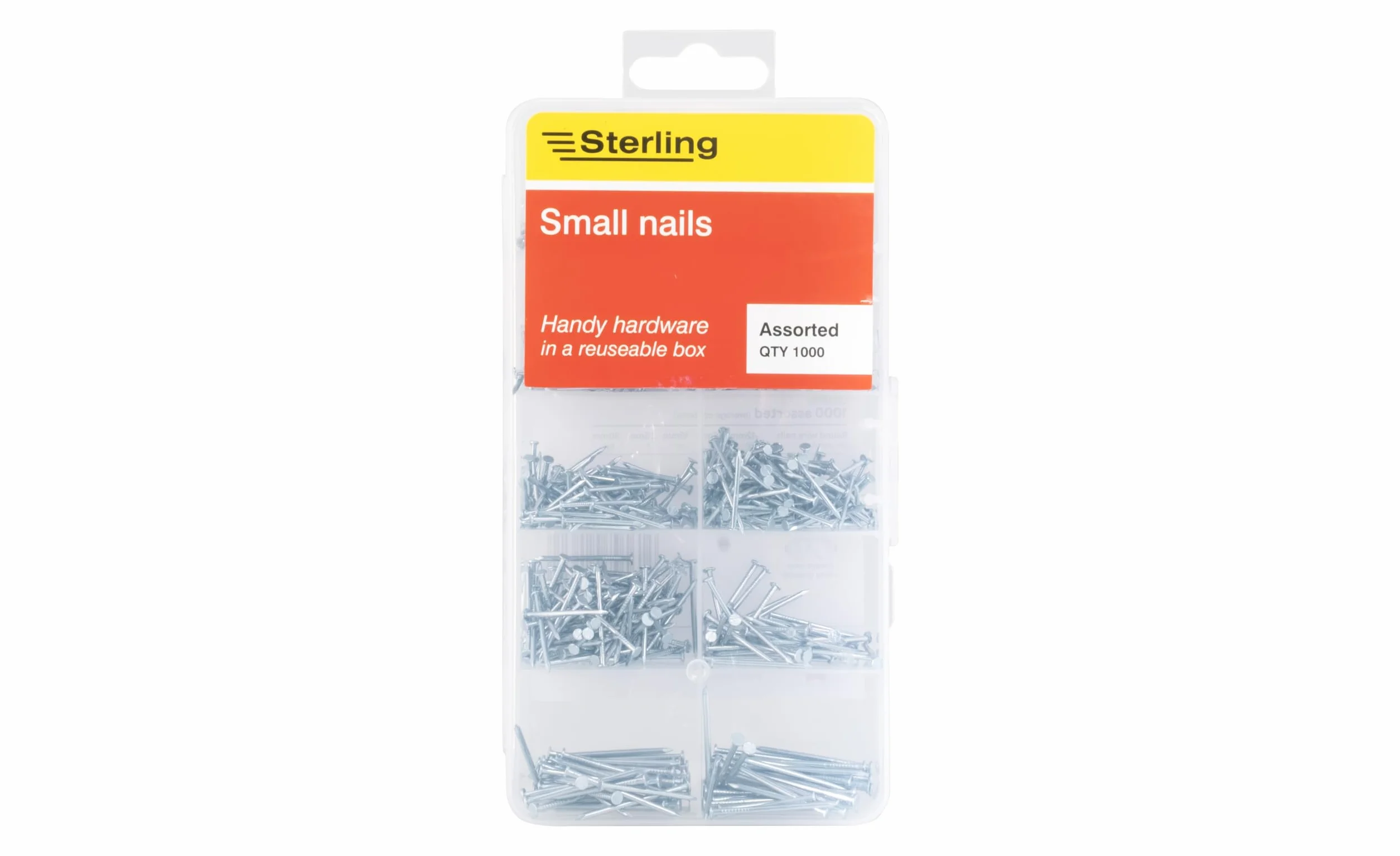 Sterling PNAIL1 małe gwoździe, przezroczyste, zestaw 1000 sztuk