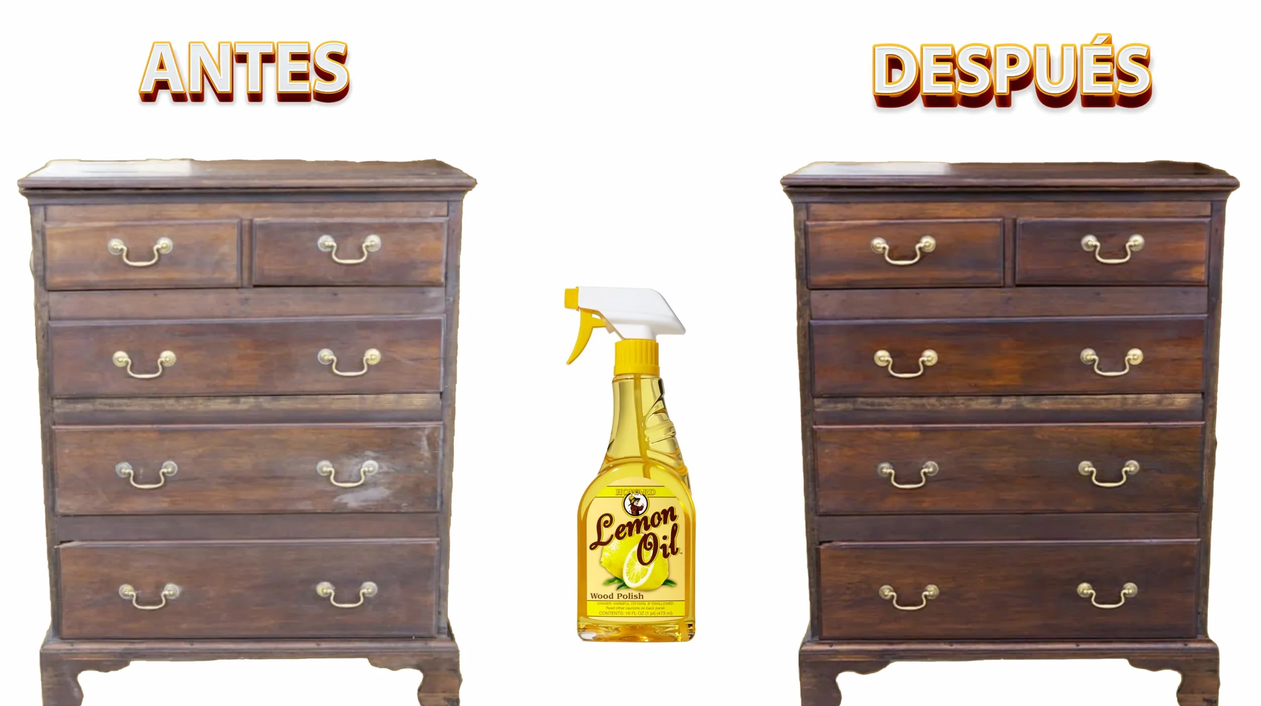 Howard olejek cytrynowy środek do czyszczenia mebli w sprayu do przedmiotów drewnianych przy użyciu prawdziwych olejków cytrusowych, 236 ml