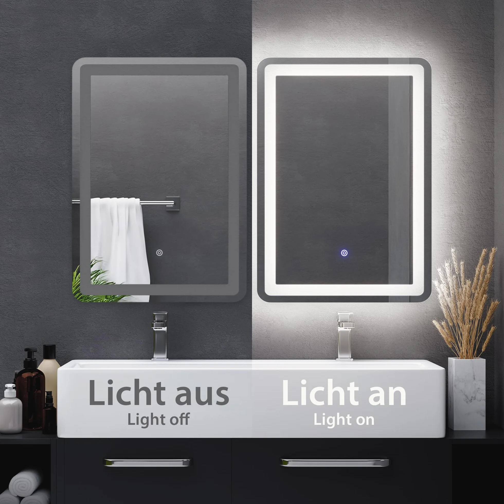 ledscom.de 2 lustra LED BALI z oświetleniem, 50 cm x 70 cm, 1695 lm, biały