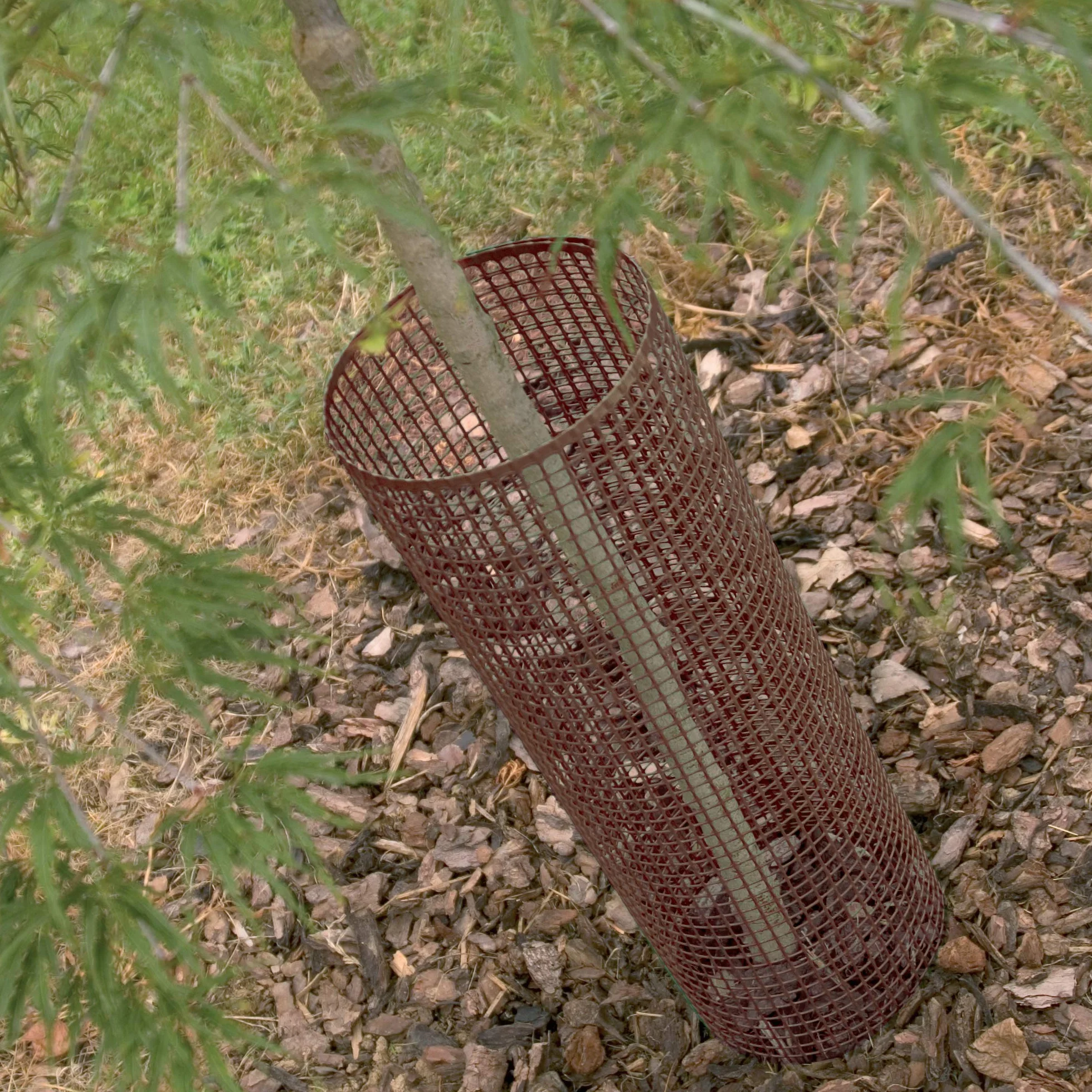 TENAX Quadra 10 brązowa siatka plastikowa 0,50x5 m, wielofunkcyjna siatka ochronna na balkony, tarasy, bramy i ogrodzenia