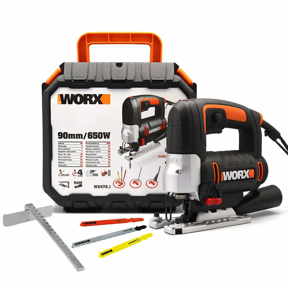 WORX WX478.1 wyrzynarka 650 W wahadłowa z elektroniką obrotową
