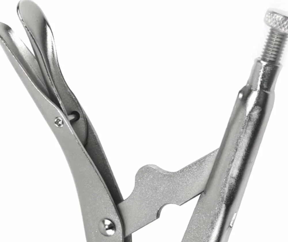 Zaciski spawalnicze z blokadą C, Szczypce zaciskowe C-Clamp Multitools Grip do spawania, 11 cali, srebrne, opakowanie 3 szt.
