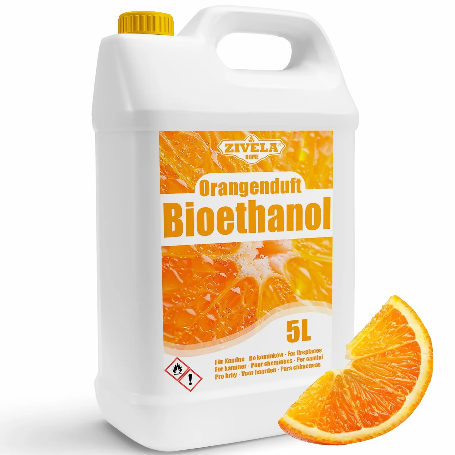 Bioetanol 96,6% 5 l zapach pomarańczy do kominka stołowego