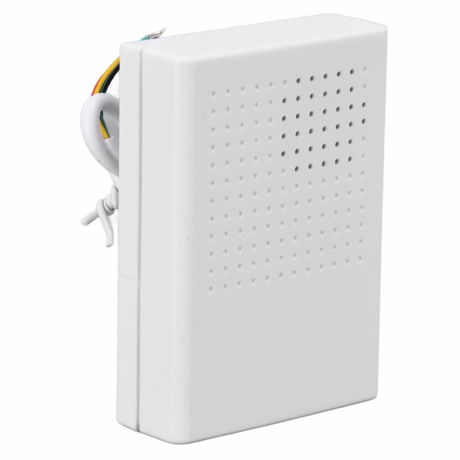 Dioche Przewodowy elektroniczny dzwonek do drzwi 12 V Dingdong Ringtone 90db kontrola dostępu biały, nie wymaga baterii, wysoka głośność, ognioodporny, odporny na wysoką temperaturę, do biura