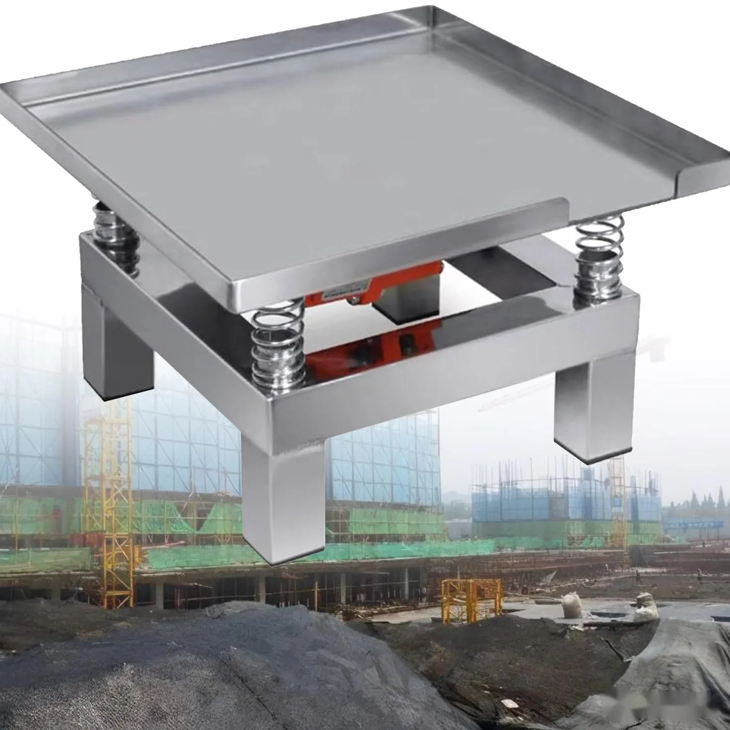 Betonowy stół wibracyjny 30CM/50CM, AC 110V/220V Mini stanowisko do testów wibracyjnych blok testowy platforma wibracyjna ze stali nierdzewnej,50 * 50cm
