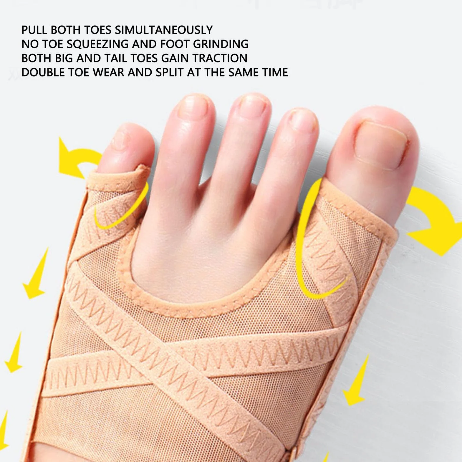 Skarpetki Korektorowe Bunion 2PCS Miękki Oddychający Separator Szyny dla Hallux Valgus