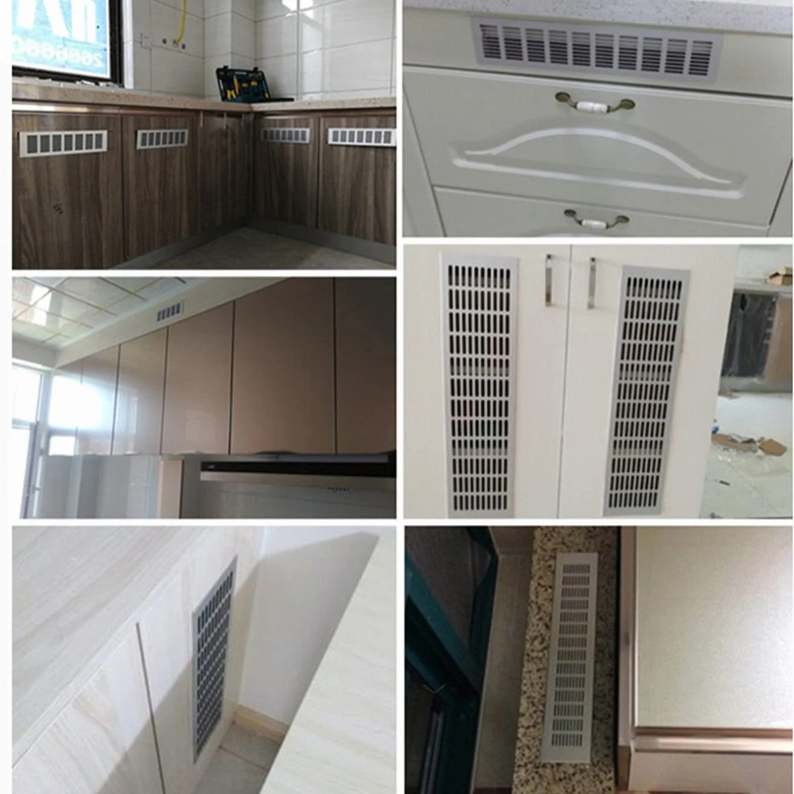 Kratka wentylacyjna 50/80/100 / 150mm szeroka obudowa ze stopu aluminium Wentylator wentylacyjny Kratka wentylacyjna do szaf Cupboar Akcesoria sprzętowe
