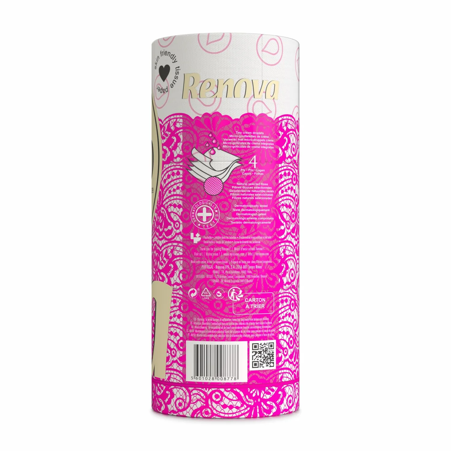 Renova 200043286, Papier toaletowy, 4-warstwowy, biały, perfumowany, 12 rolek