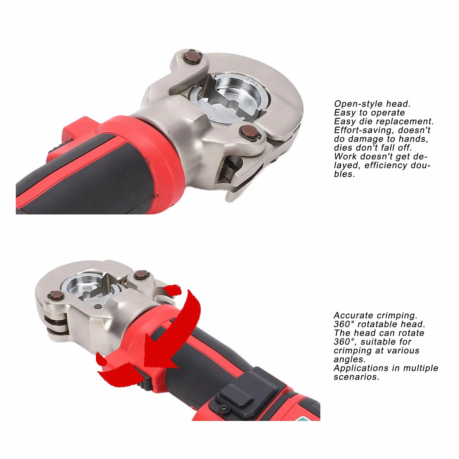 Generic Elektryczna Zaciskarka Hydrauliczna Wydajne Narzędzie do Przewijania za pomocą Jednego Klucza Miedzianych Aluminiowych Końcówek Kablowych z Matrycami Zagniatającymi dla Telekomunikacji i