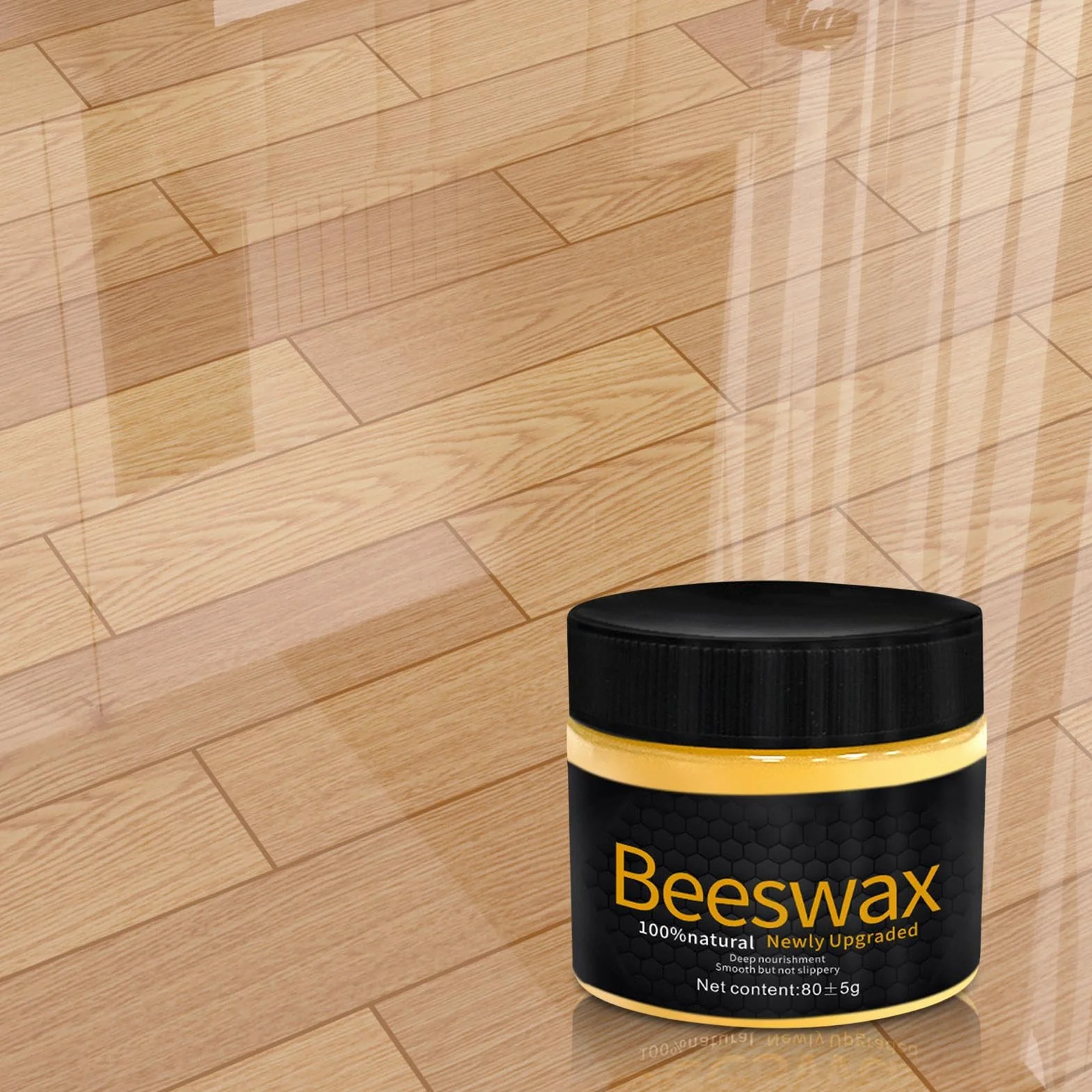 Wood Beeswax, Bees Wax Repair Agent, 3.15x1.97 Inches Eco Friendly Outdoor Paraffin, Restores & Protects, Wood Floor Cream for Fixtures, Furniture and Floors
