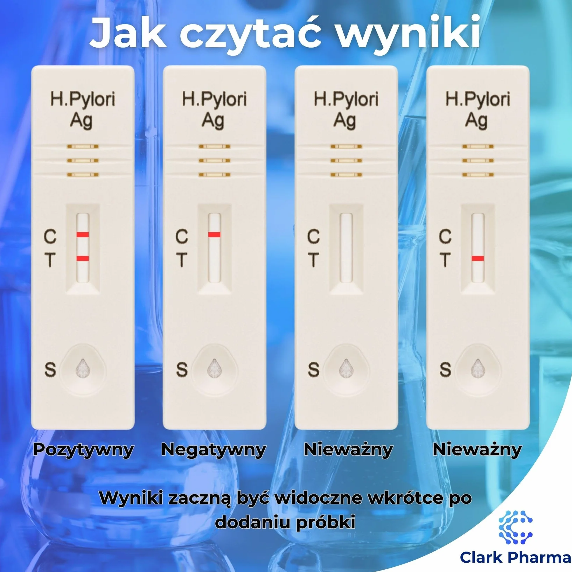 3 x Testy na Wrzody Żołądka H. Pylori | Test Stolca na Zakażenie Helicobacter Pylori | Badanie Przesiewowe na Zgagę i Niestrawność