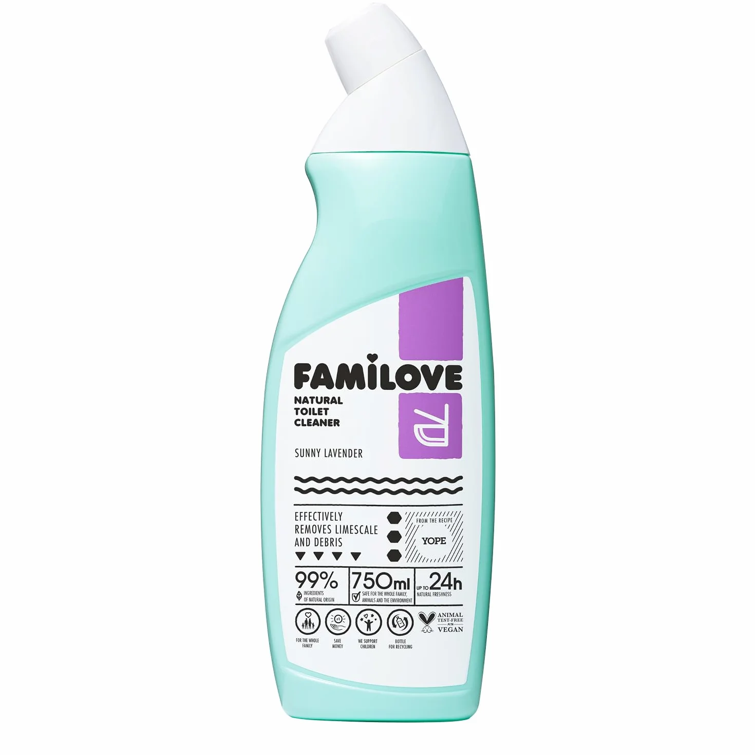 YOPE Naturalny środek do czyszczenia toalet | 99% naturalne składniki | francuska lawenda | FAMILOVE 750 ml