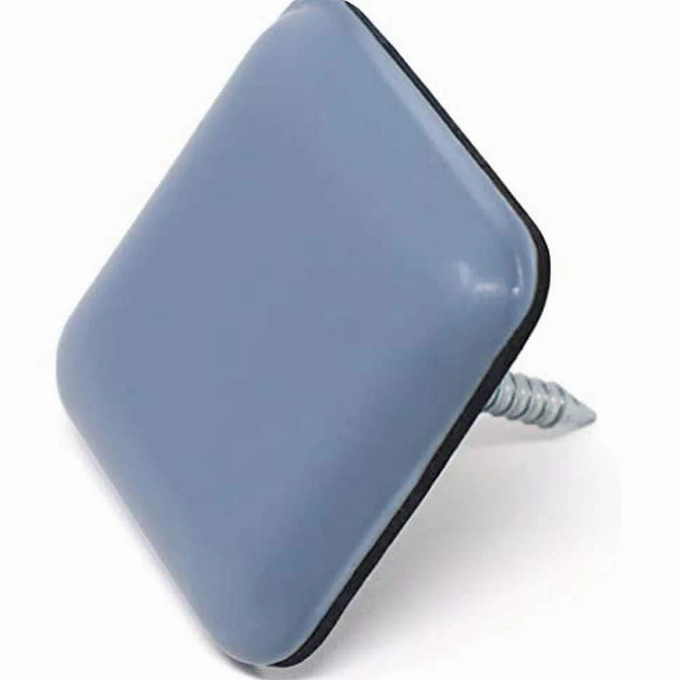 Adsamm PTFE-N-GR-2424-16 PTFE-N-GR-2424 16 x ślizgacz PTFE, szaro-niebieski, 24 x 24 mm